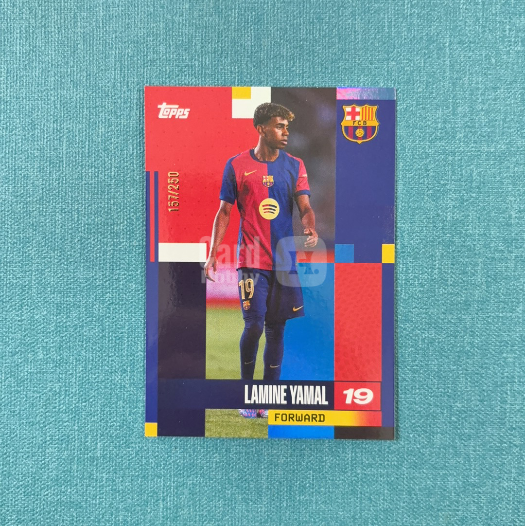 2024-25 Topps 巴塞罗那 巴萨 队盒 Lamine Yamal 亚马尔 157/250编 折射 卡品如图 EPY