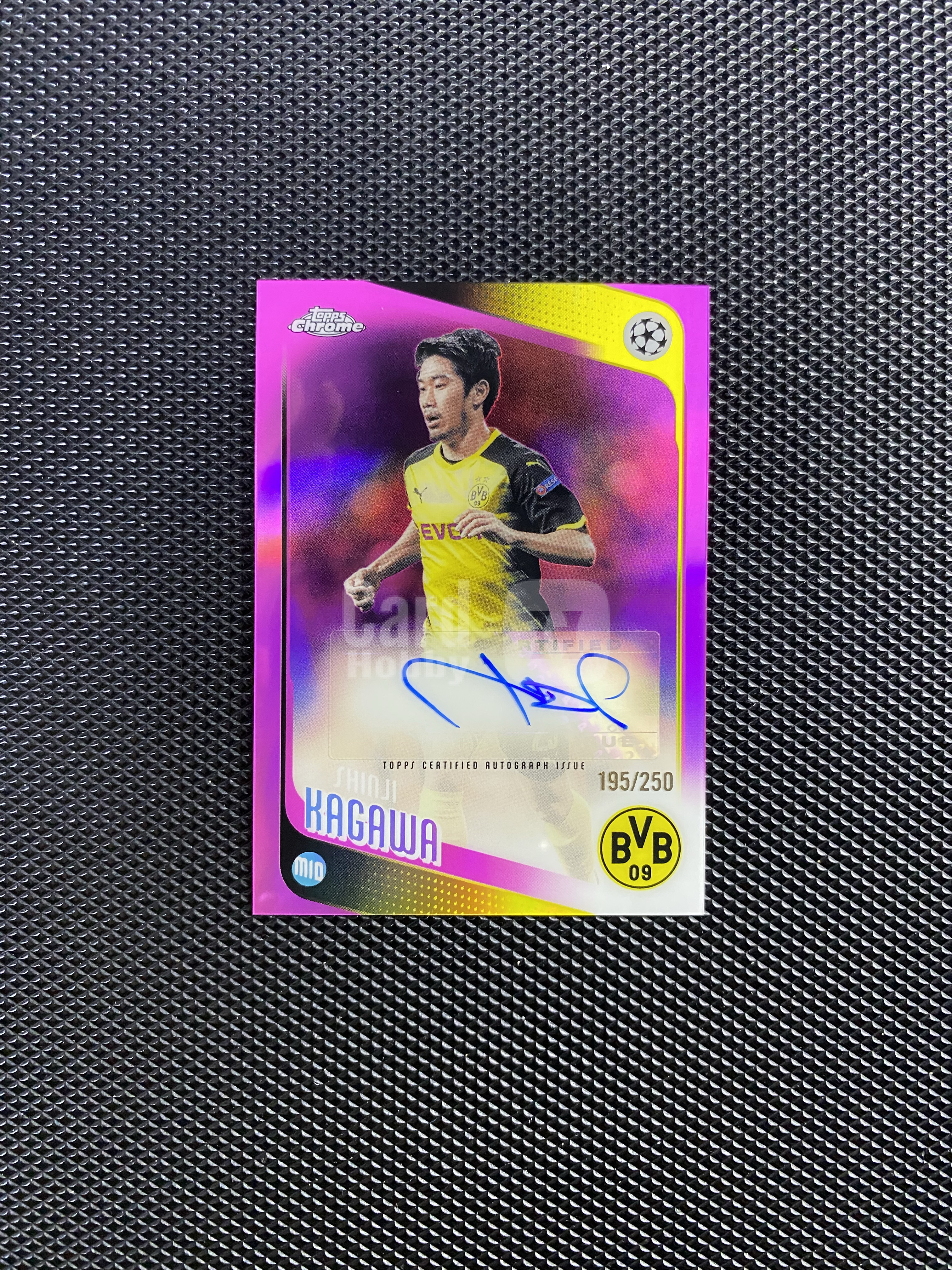 【深情拍卖】2026 Topps Chrome 欧冠TC Shinji Kagawa 多特蒙德 日本 香川真司 250编 签字 粉折 卡品如图 #js548#