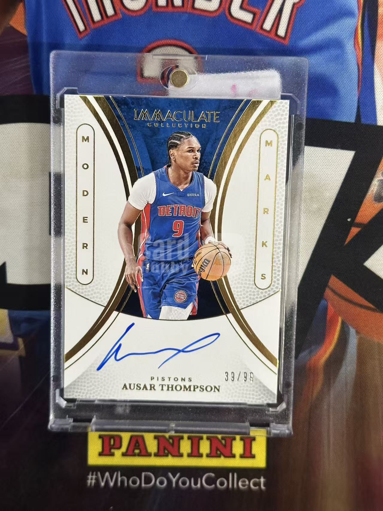 2024-25 Panini Immaculate Ausar Thompson 【小猪包代卖】99编 奥萨尔 汤普森 签字 卡签 活塞 CC队友 新秀次年