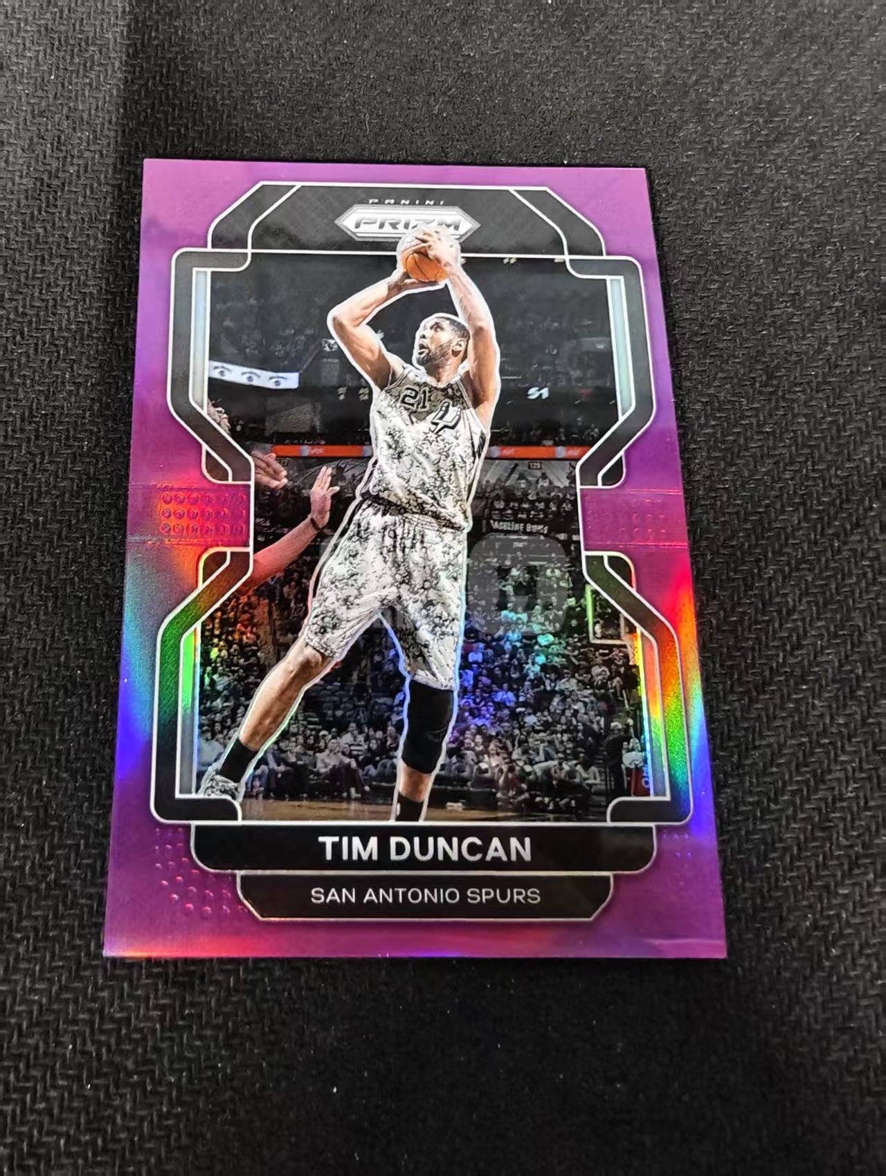 2021-22 Panini Prizm Tim Duncan 马刺 蒂姆邓肯 紫折 99编 划痕 边角瑕疵