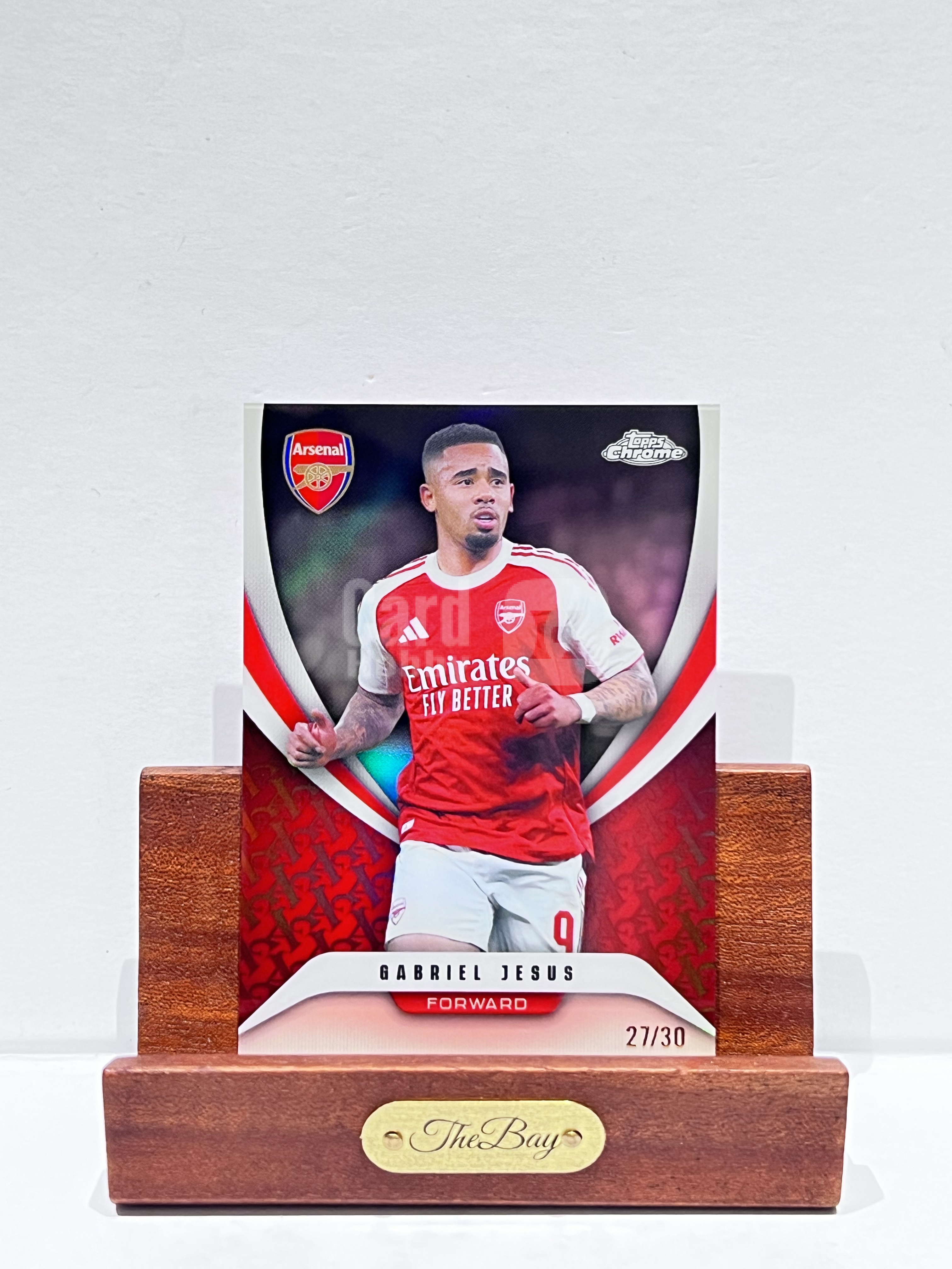 2025-26 Topps Chrome Gabriel Jesus【湾区拍档代卖】阿森纳队盒 TC 加布里埃尔 热苏斯 /30编 白折 正白折 折射 阿森纳 曼城 巴西 英超冠军 卡品如图 Complexxx Q06