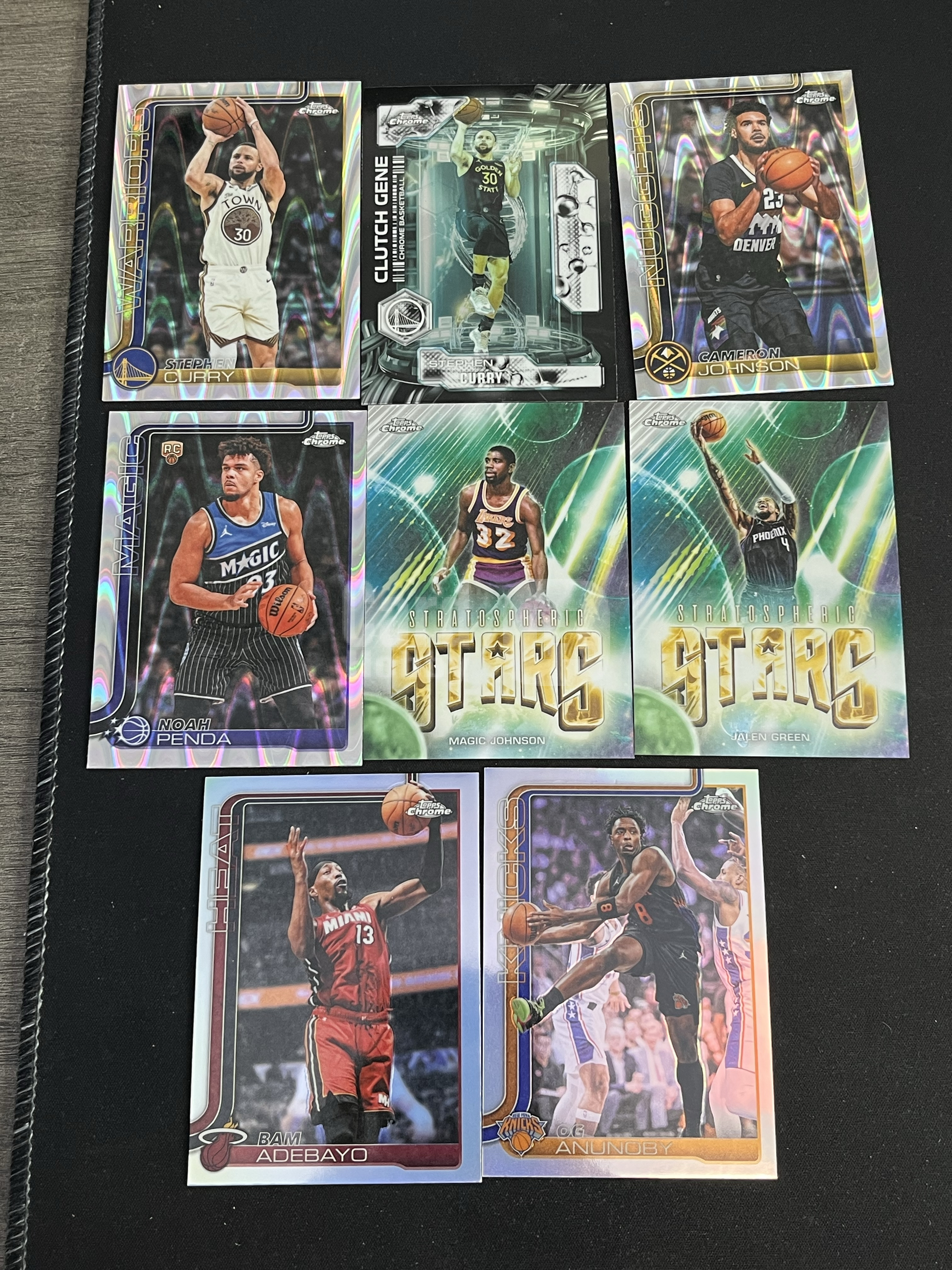 2025-26 Topps Chrome Update Stephen Curry RC 【小v代拍】库里 勇士 庞达 新秀 熔岩折 魔术师 og 特卡 银折 8张 tcu卡品如图【special】j