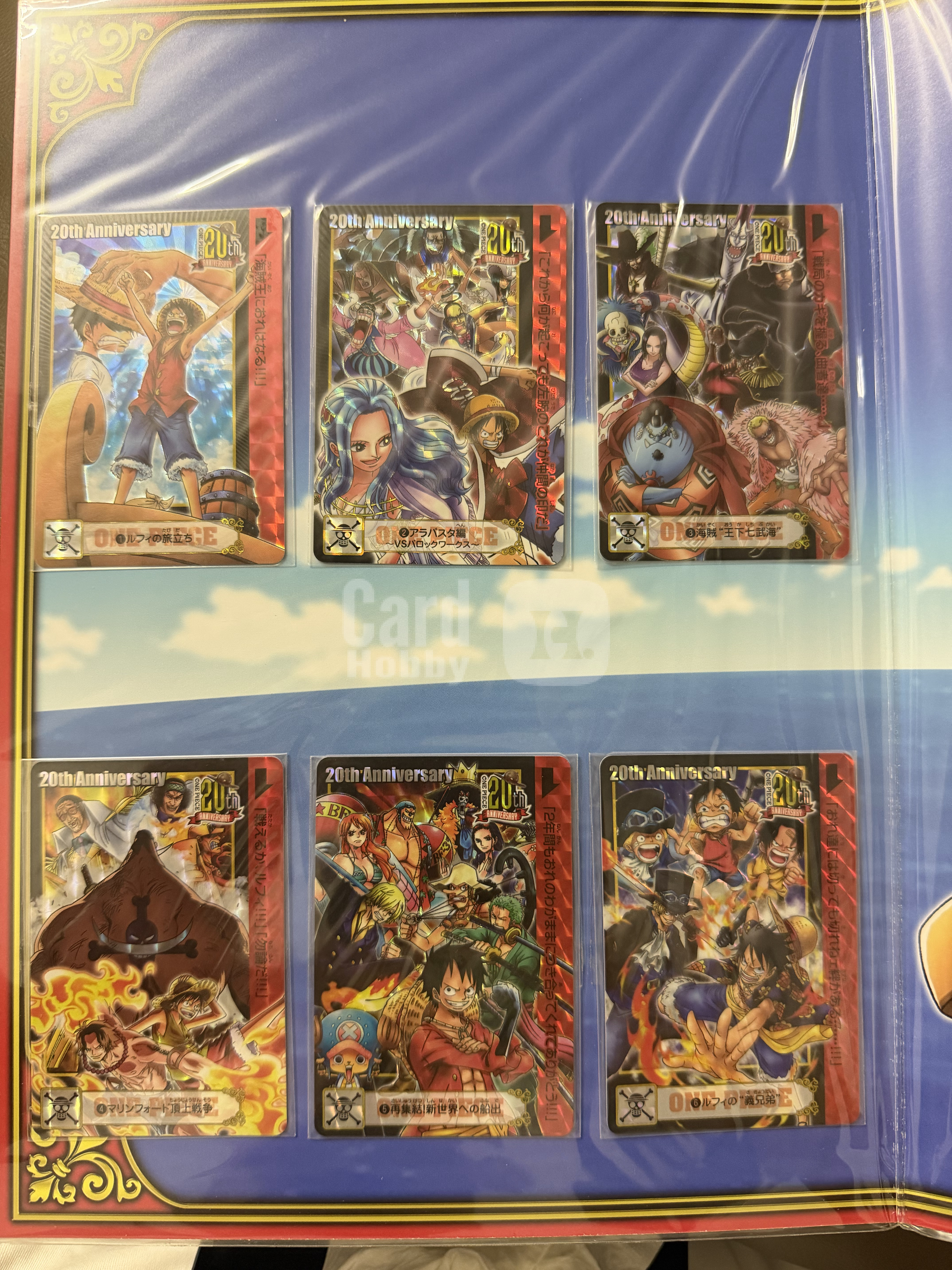 2017 日版one piece 正版万代Carddass 海贼王20周年纪念日版卡册