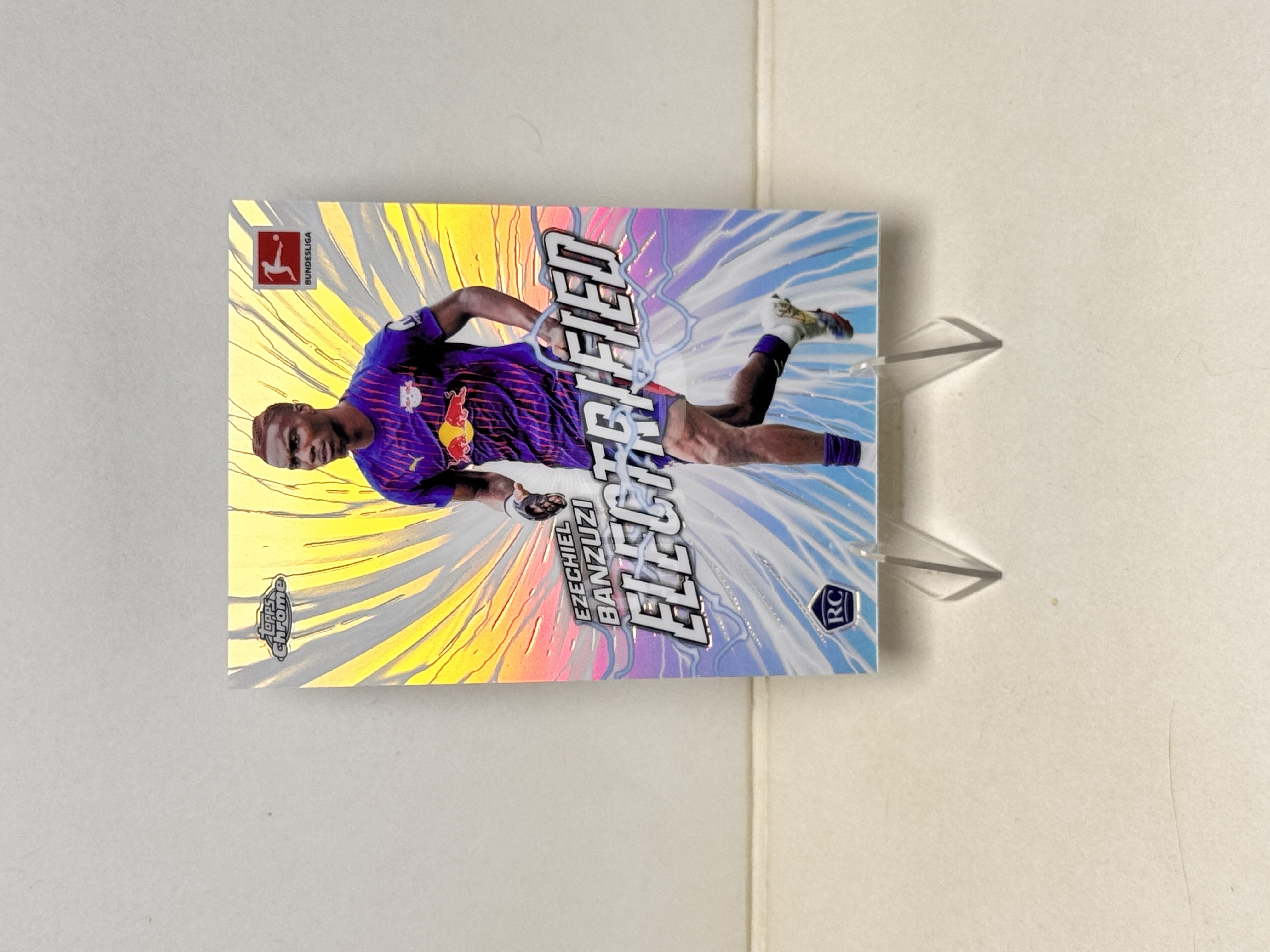 2026 Topps Chrome Ezechiel Banzuzi RC 德甲TC 莱比锡红牛 班祖齐 新秀 Electrified 闪电特卡 银折 折射 卡品如图【星爷代拍】Z1-5
