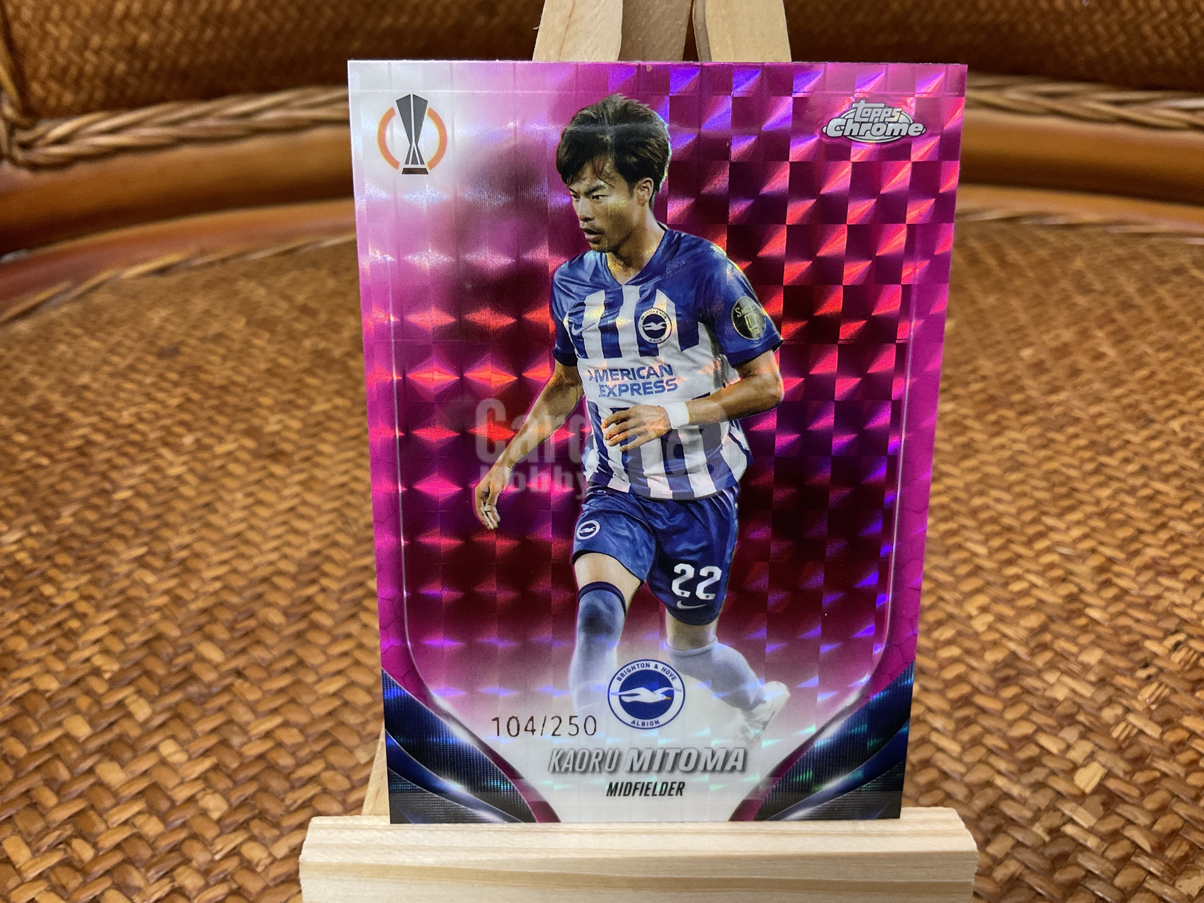 2024 Topps Chrome Kaoru Mitoma #169 布莱顿 粉几何折 欧冠 粉马赛克折 TC 三球王 马赛克 日本