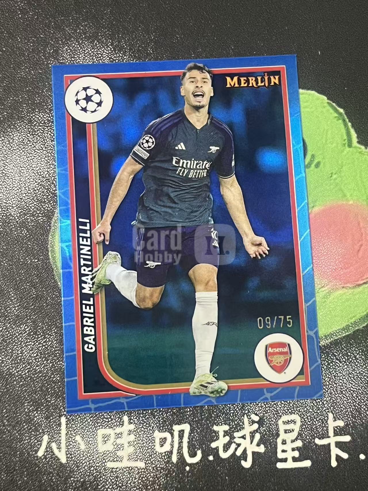 2024 Topps Merlin Gabriel Martinelli 欧冠 梅林 阿森纳 加布里埃尔 马丁内利 75编 微瑕如图【ZYP代拍】暴暴