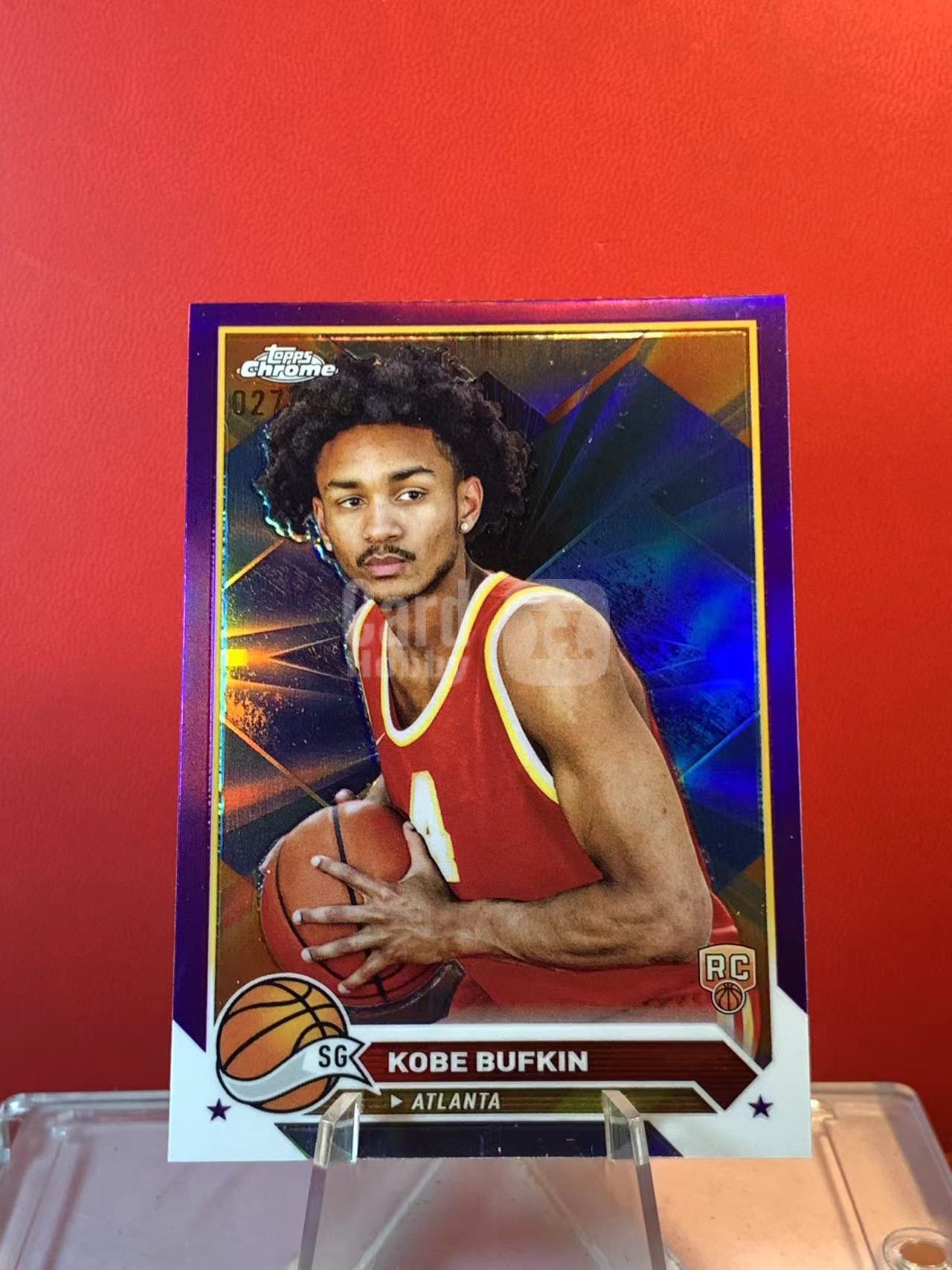 (詹叔代拍) 2024 Topps Chrome Kobe Bufkin RC 科比 巴夫金 新秀 银折 折射 篮球 实卡精美 349编 顺丰寄付 泰山