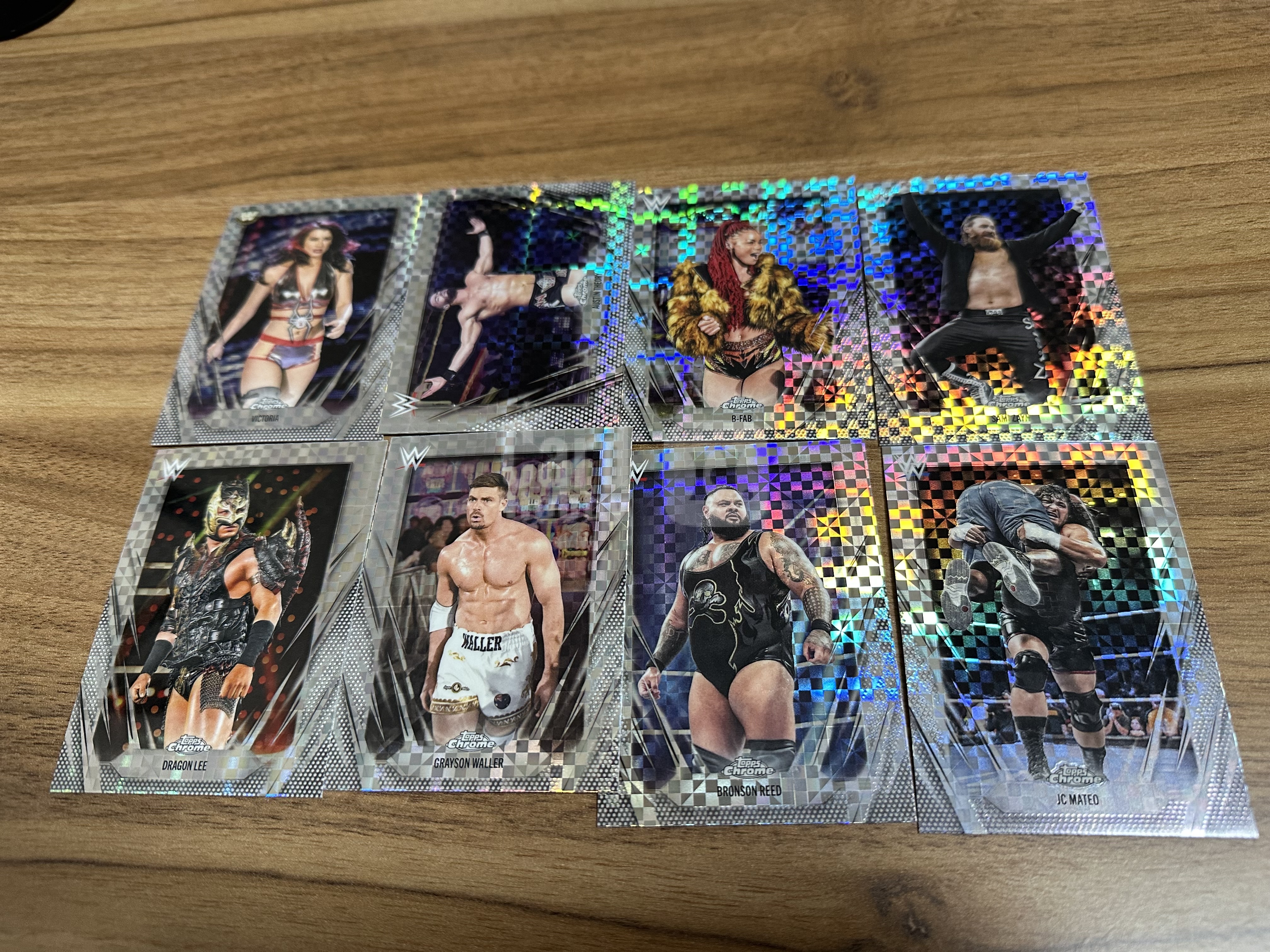 2026 Topps Chrome Grayson Waller AUSTIN THEORY BRONSON REED 格子折 lot8