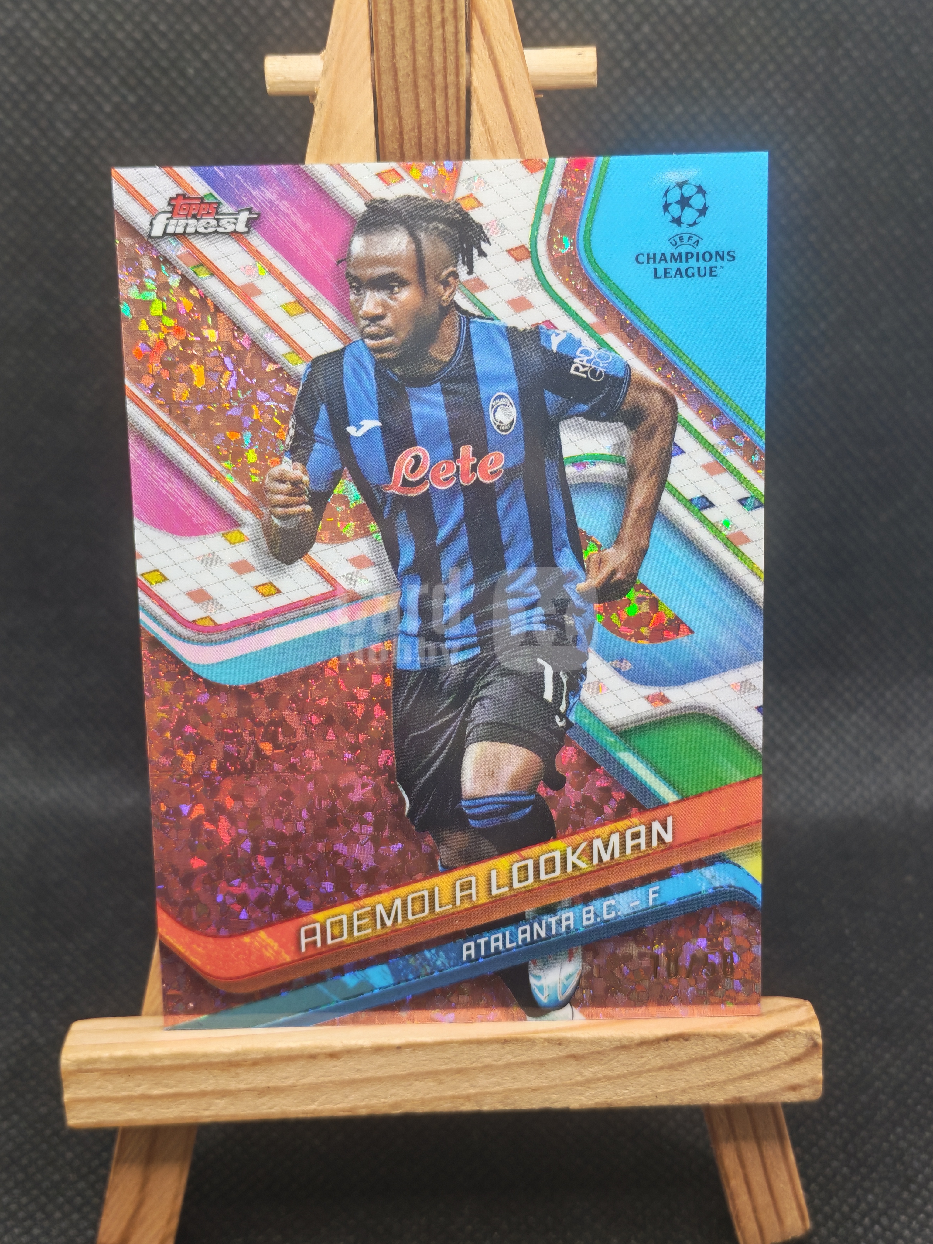 【OT拍卖0手续】2025 Topps Finest lookman 欧冠 FT 亚特兰大 卢克曼 玫瑰金折射 碎钻折 50编 卡品如图 XU610