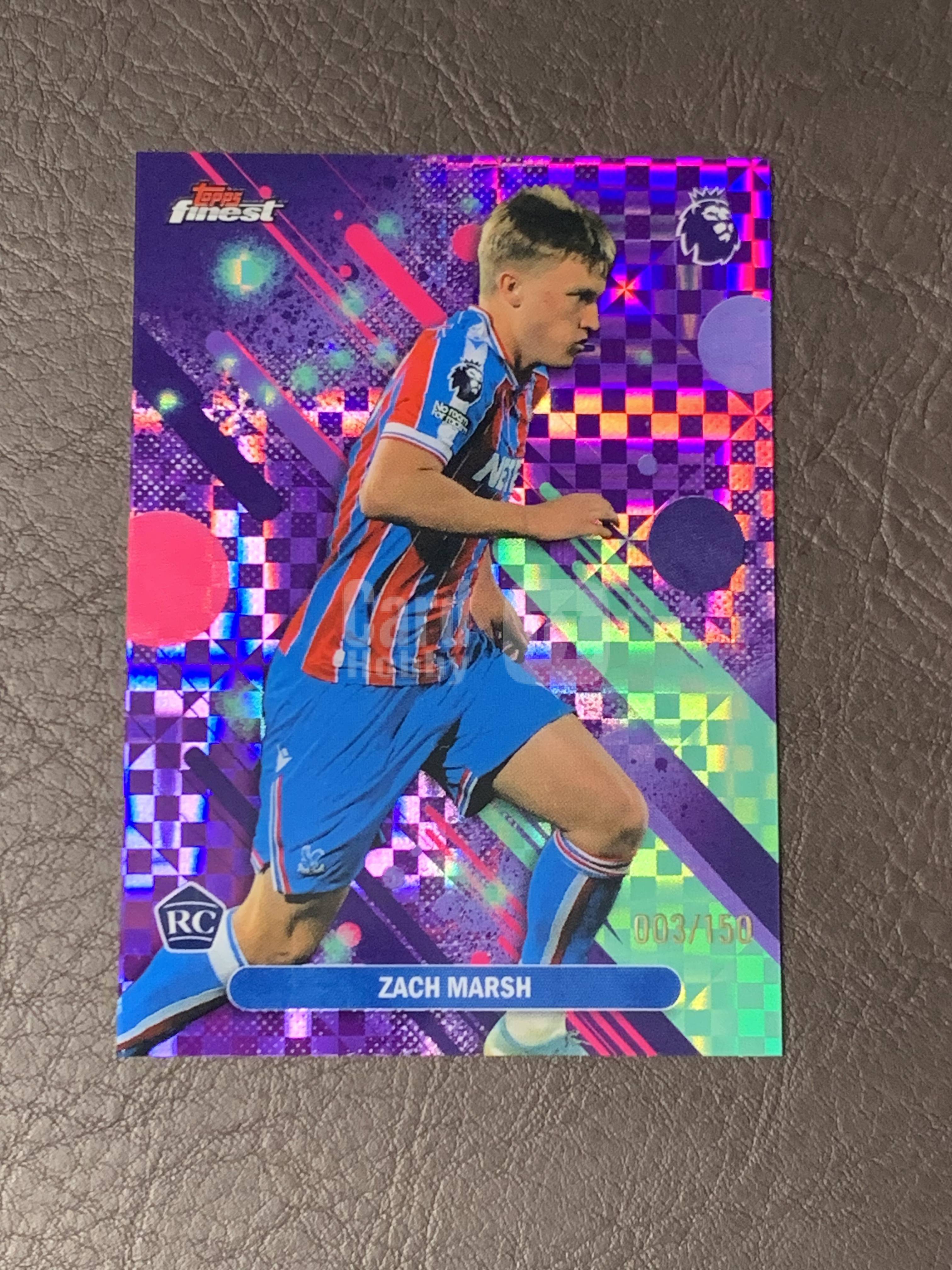 2026 Topps Finest MARSH 扎克 马什 RC 新秀 水晶宫 Zach Marsh 英超 一级 3/150 紫格子折