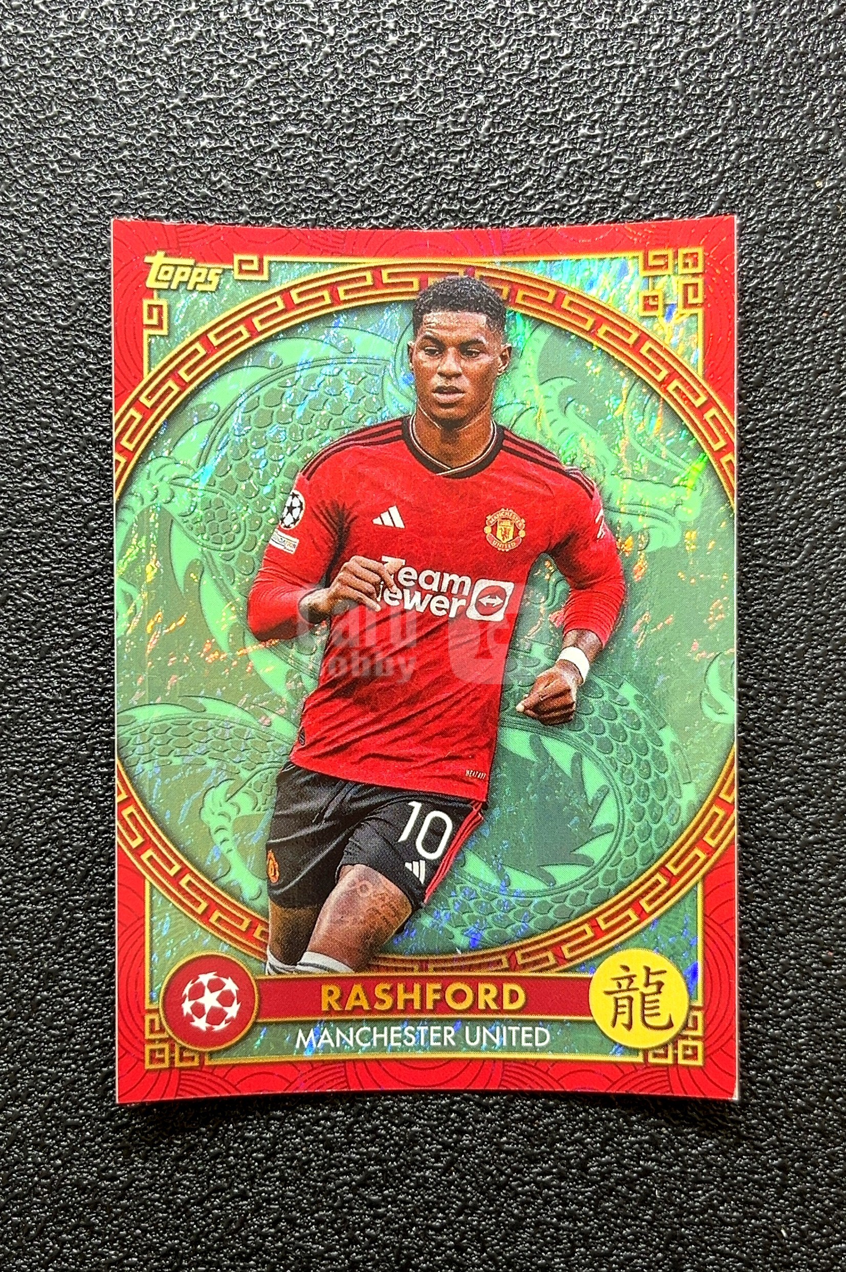 【岛屿拍卖】2024 Topps Dragon Dragon 龙 Marcus Rashford 马库斯·拉什福德 碧玉折 折射 卡品如图 高价值 #NY-3 Manchester 0007#454