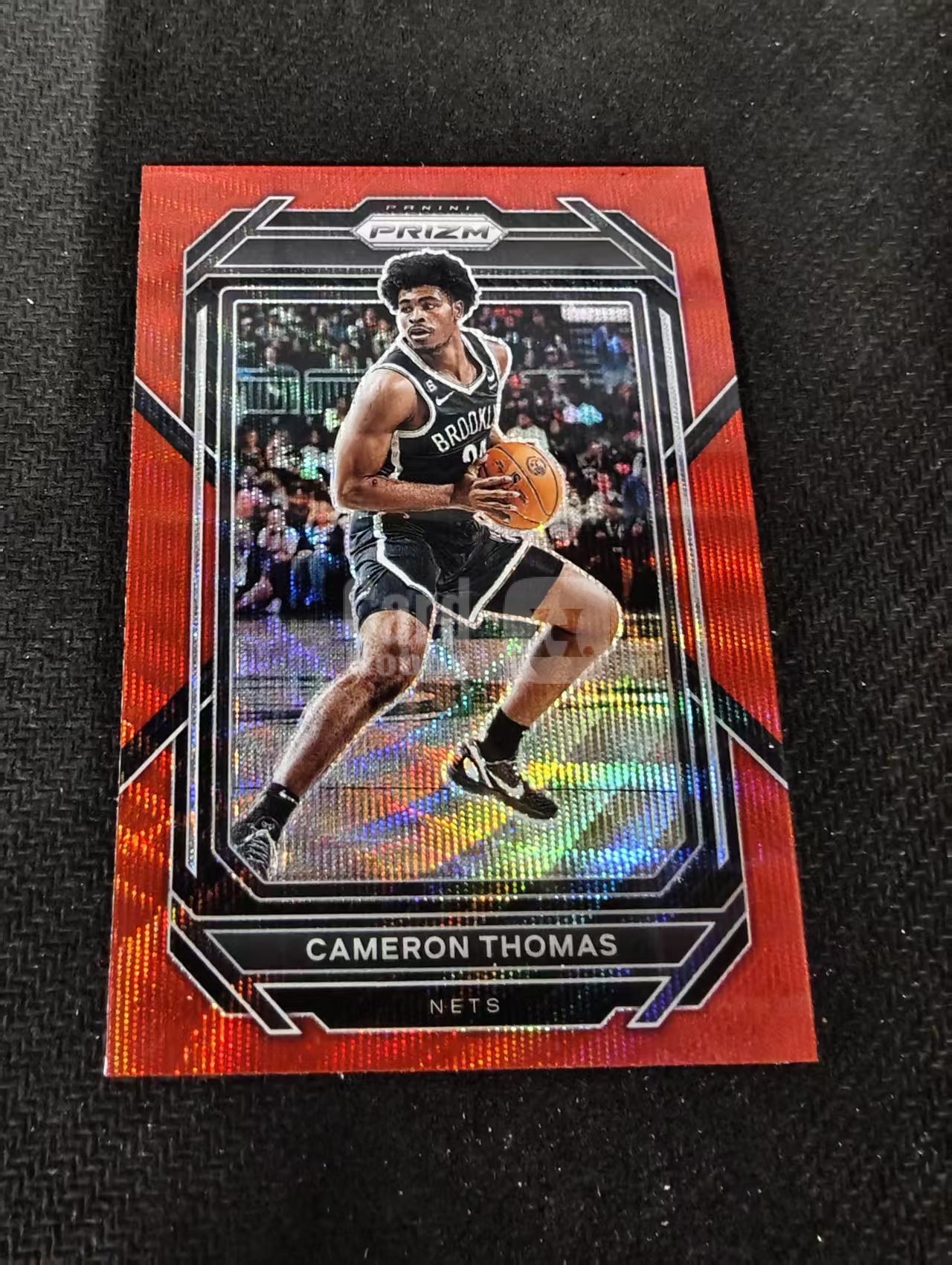 2022-23 Panini Prizm Cameron Thomas 卡梅伦 托马斯 篮网 红波纹 PZ 划痕 边角瑕疵 #20