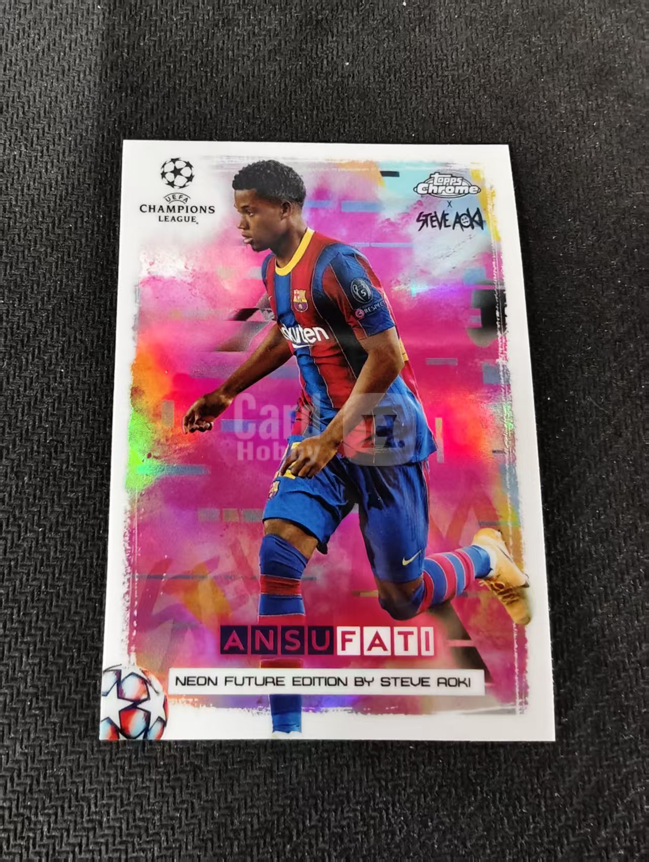 【可合并,不累计】2021 Topps Chrome Ansu Fati 安苏 法蒂 巴萨 电音 联名 大比例 特卡 欧冠 银折 不保卡品 介意勿拍