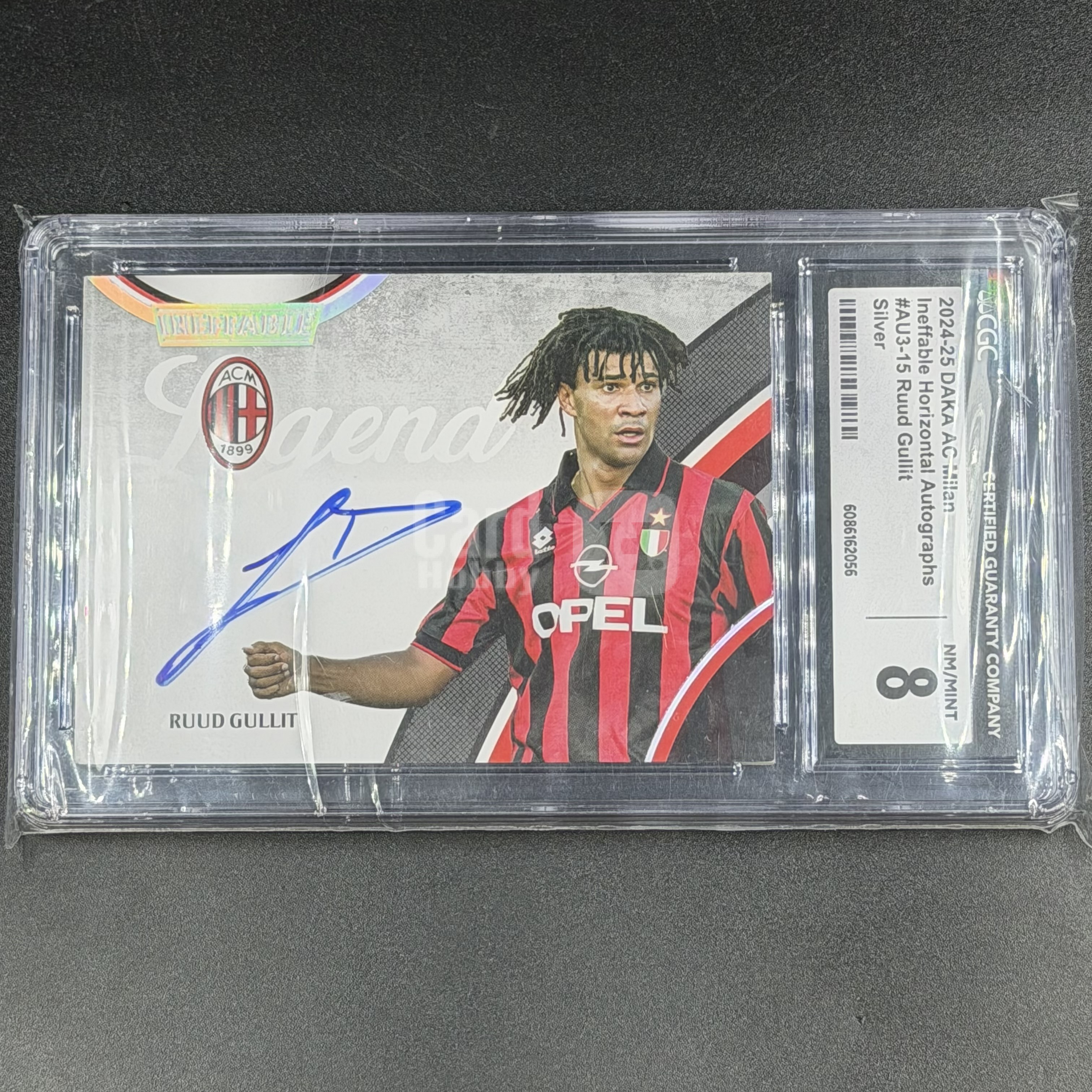 【浩冉拍卖】2024-25 Daka AC Milan 达咖足球米兰队盒 Ruud Gullit 古利特 卡签 签字 60/60编 尾编 CGC评级8分 荷兰三剑客 #Roy#