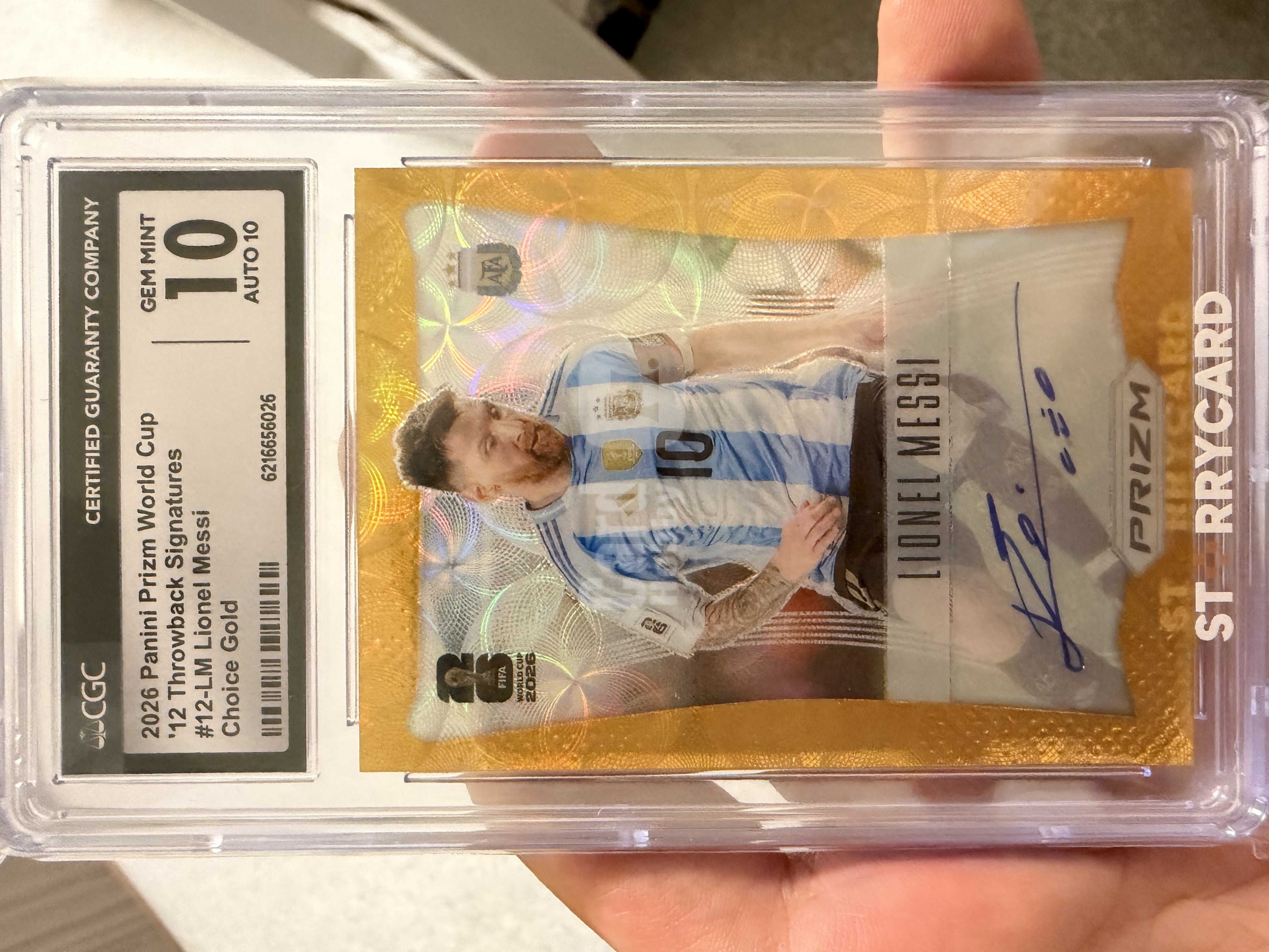 2025-26 Panini Prizm World Cup Lionel Messi CGC双10 梅西 金闪回签 6-10 球王 世界杯 阿根廷 诸神黄昏 最后一届国家队皮肤 收藏首选
