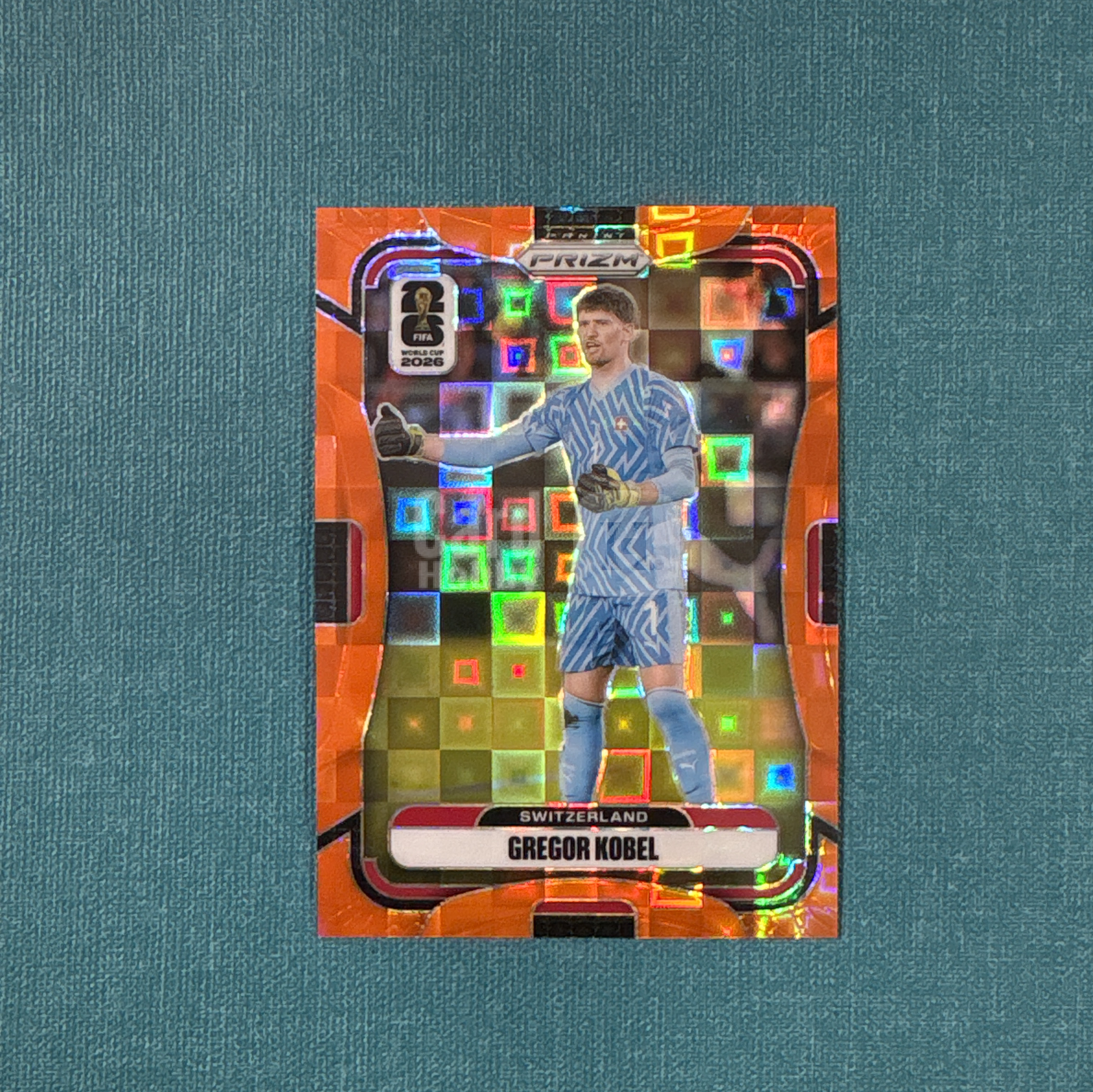 2026 Panini Prizm 世界杯PZ Gregor Kobel 科贝尔 035/215编 橙潘多拉折 瑞士 多特蒙德 卡品如图 JWX