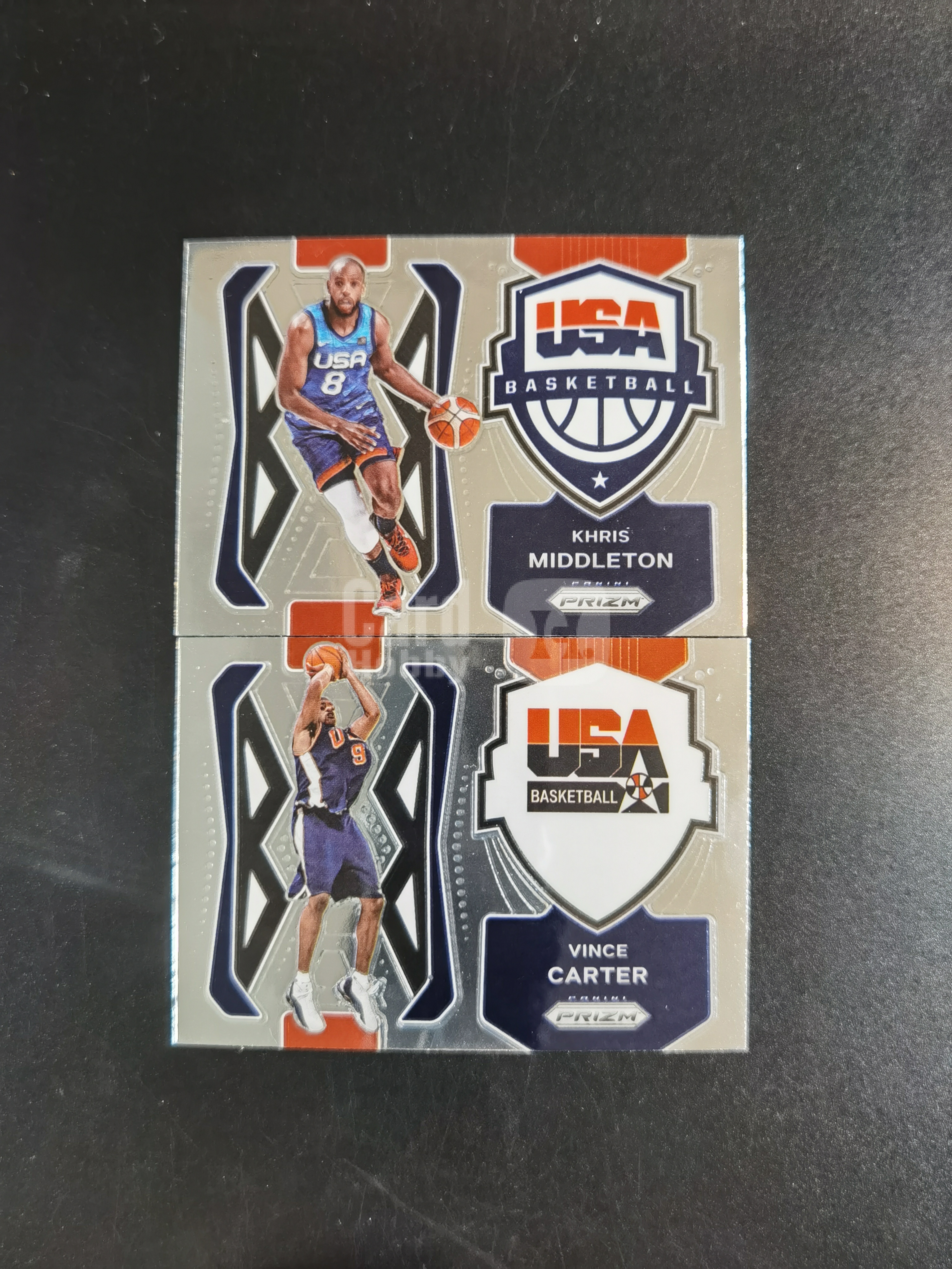 2021-22 Panini Prizm USA梦之队特卡 文斯卡特 米德尔顿 2张打包lot 卡品如图 专收必备