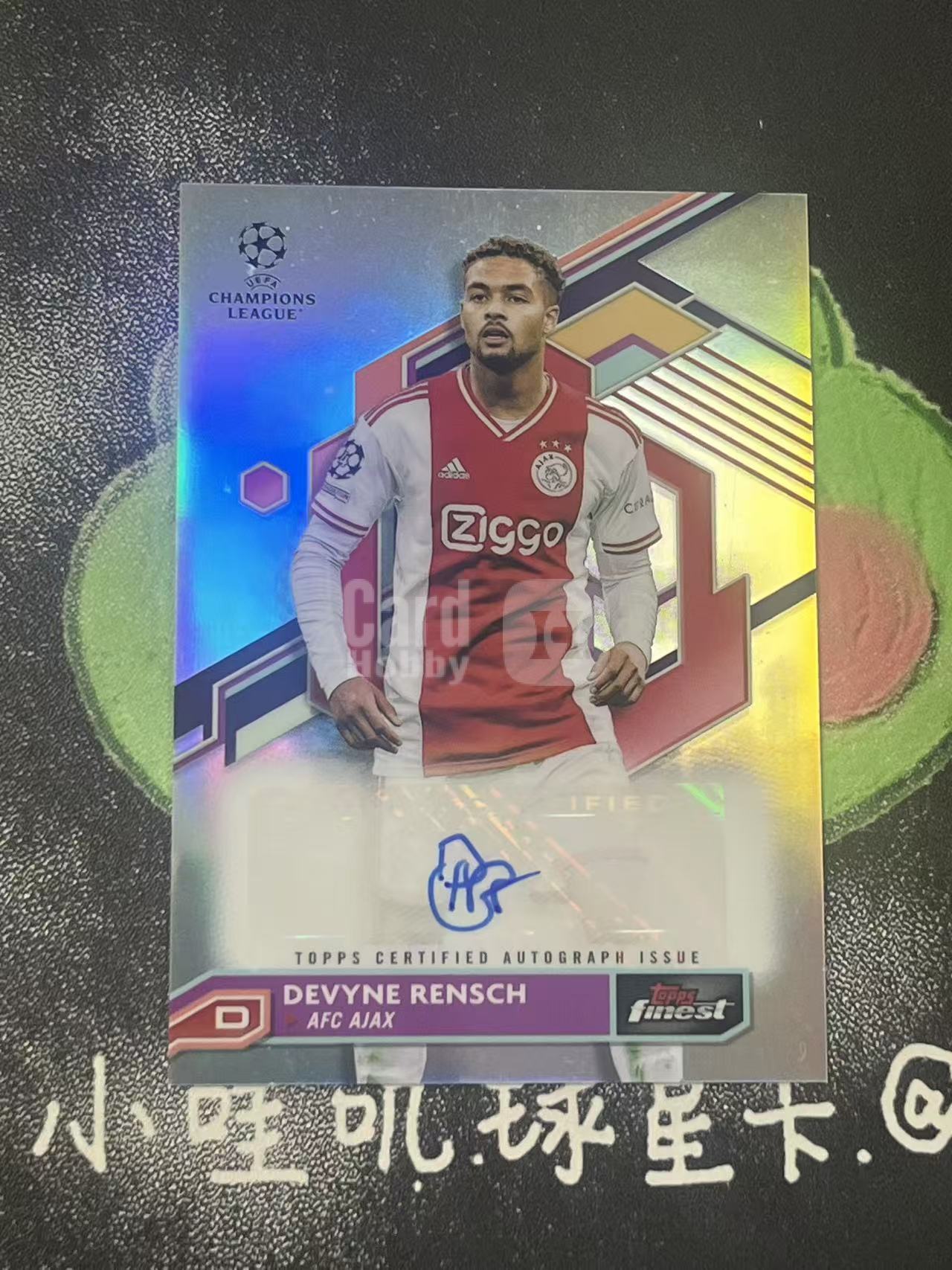 2023 Topps Finest Devyne Rensch 欧冠 阿贾克斯 迪法因 银折 签字 微瑕如图【ZYP代拍】望灯