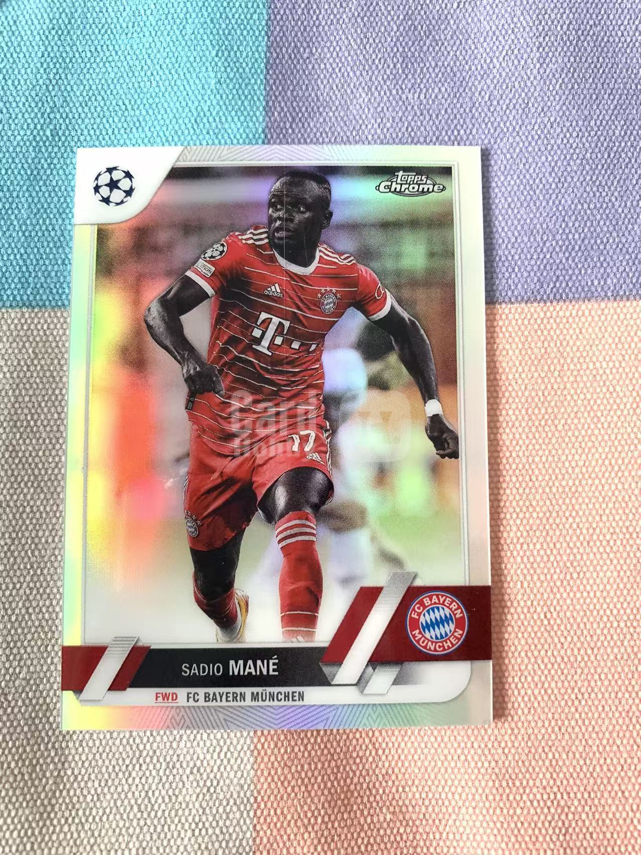 2023 Topps Chrome Sadio Mane 马内 拜仁 欧冠 银折 折射 卡品完美 收藏必备 雯雯