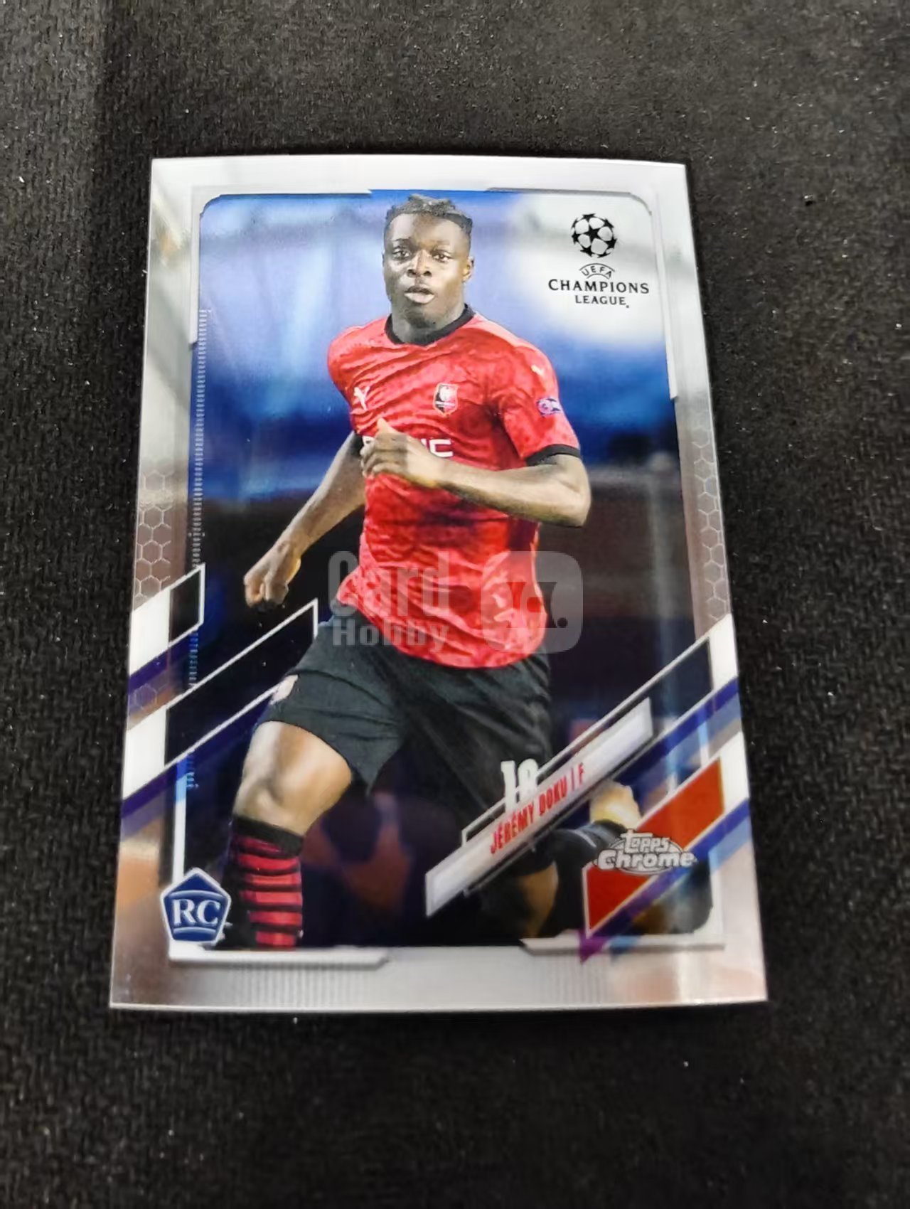 【可合并,不累计】2021 Topps Chrome Jeremy dokuif RC 欧冠 比利时 雷恩 热雷米 多库 左边锋 RC新秀 划痕 边角瑕疵 #2