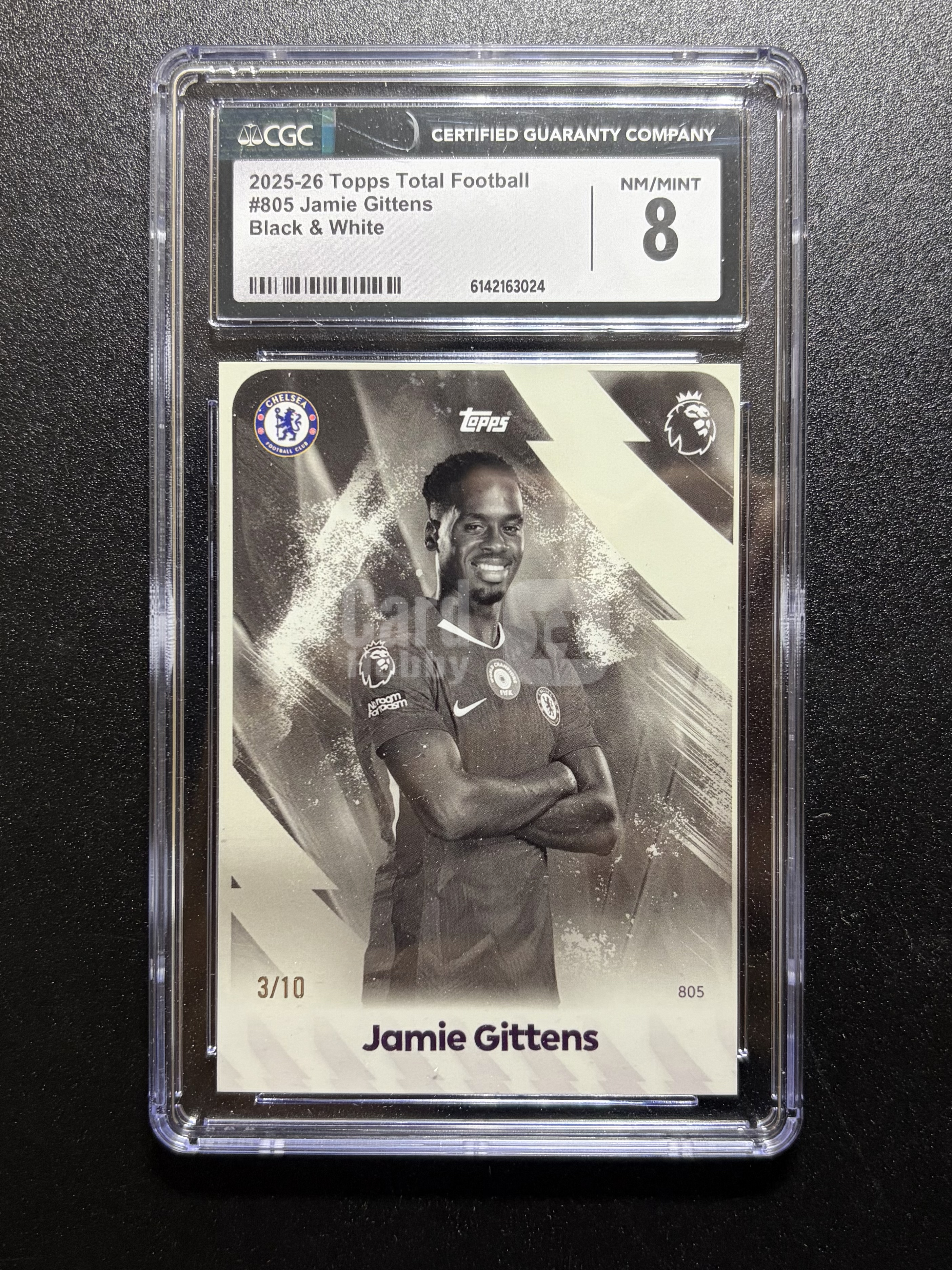 2025 Topps Total Jamie Gittens 【lge代卖】吉滕斯 3/10编 超低编 黑折 切尔西 英超 多特蒙德 专收必备 Andy