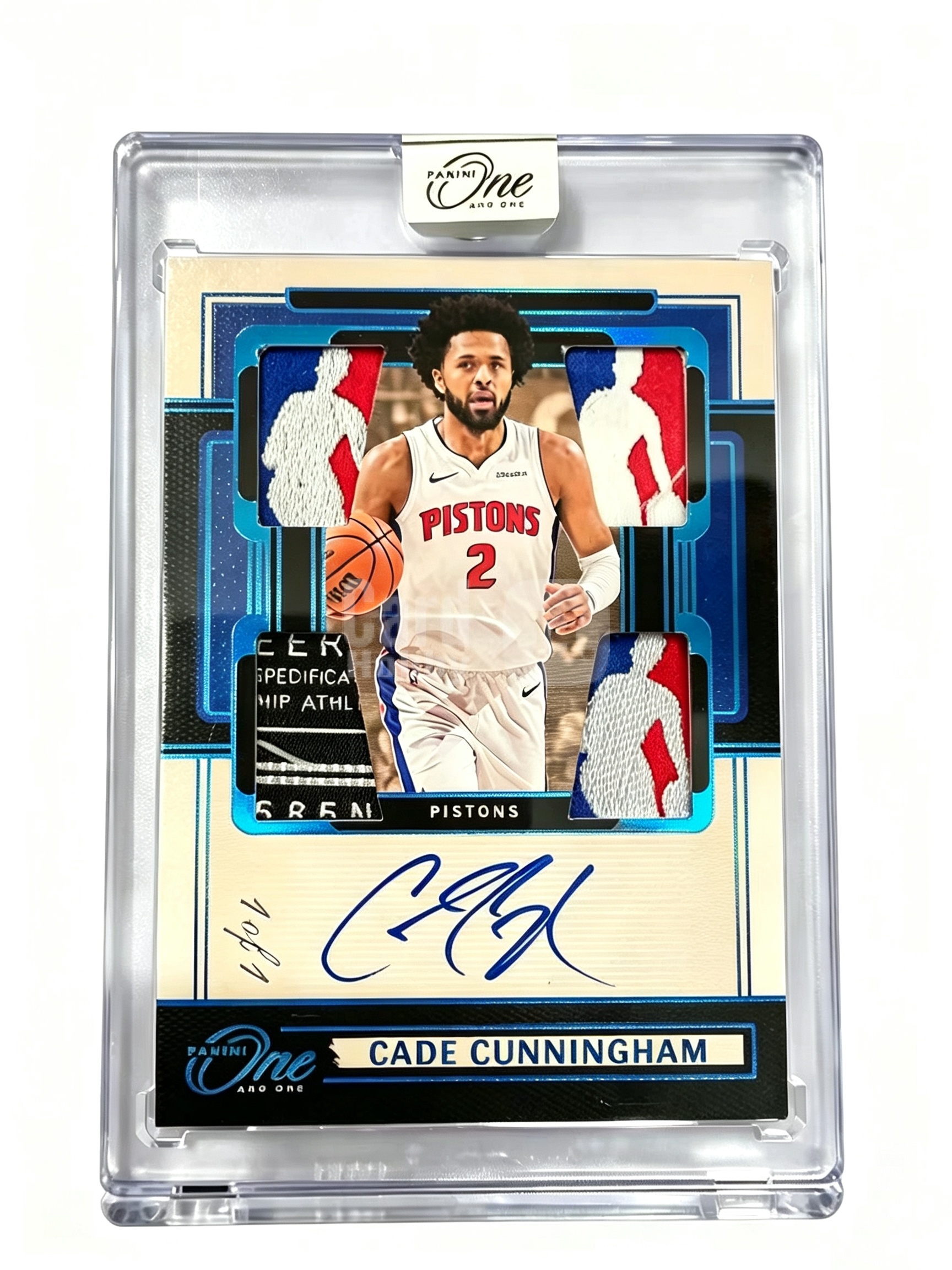 【古都代拍精品】2024-25 One and One 活塞 Cade Cunningham CC 凯德 坎宁安 康宁汉姆 1编1 1/1 湖水蓝 四窗 大理石 Logoman patch 卡签 签字 原封砖 值得收藏#Flag#XBW8#