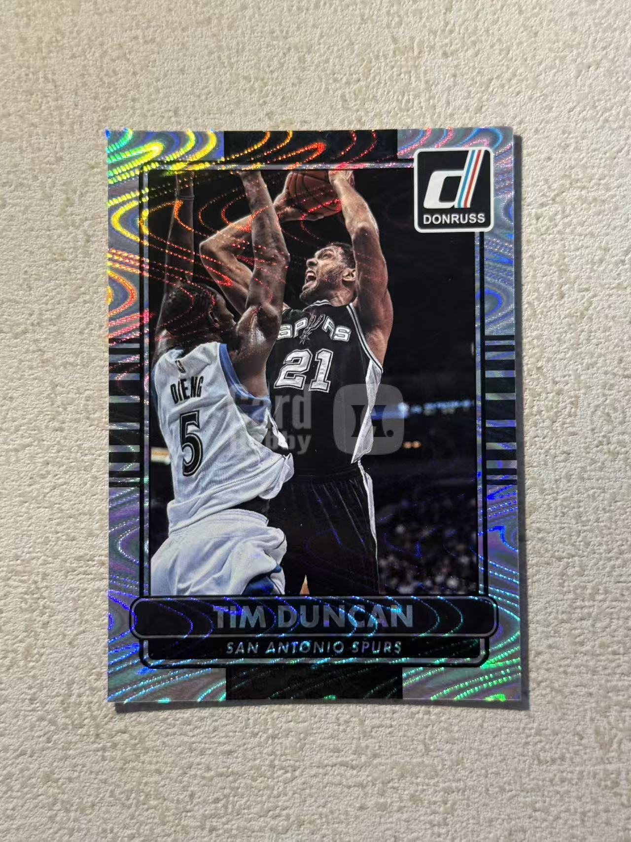 2014-15 Panini Donruss Tim Duncan 杜蕾斯 马刺 蒂姆 邓肯 石佛 变形虫折 折射 sp 经典选图 收藏必备