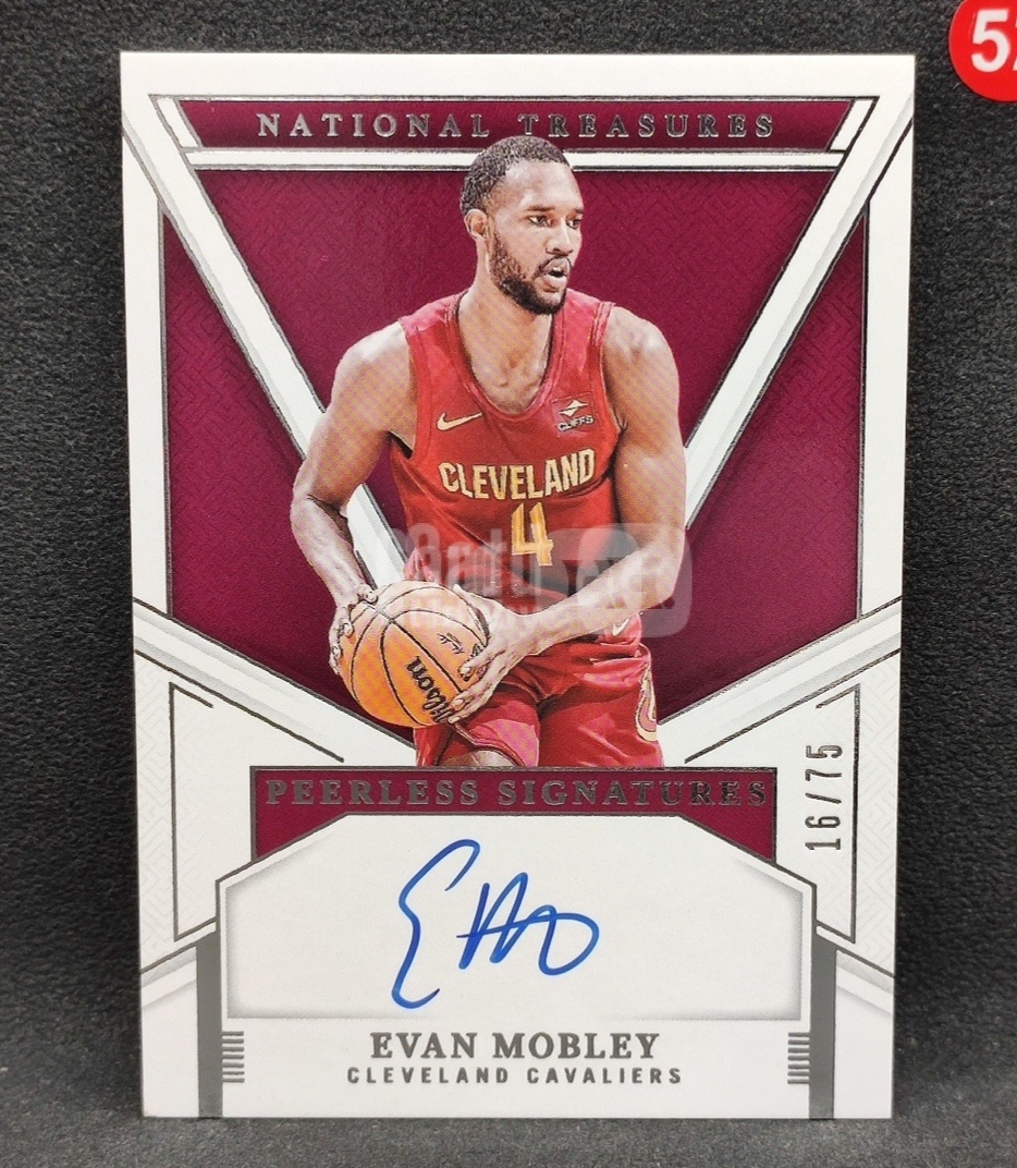 Evan Mobley 埃文莫布利 2024-25 Panini National Treasures 国宝 /75编带编限量 签字 卡签 Peerless 骑士队 通行卡品 微瑕 哈登队友冲冠东部