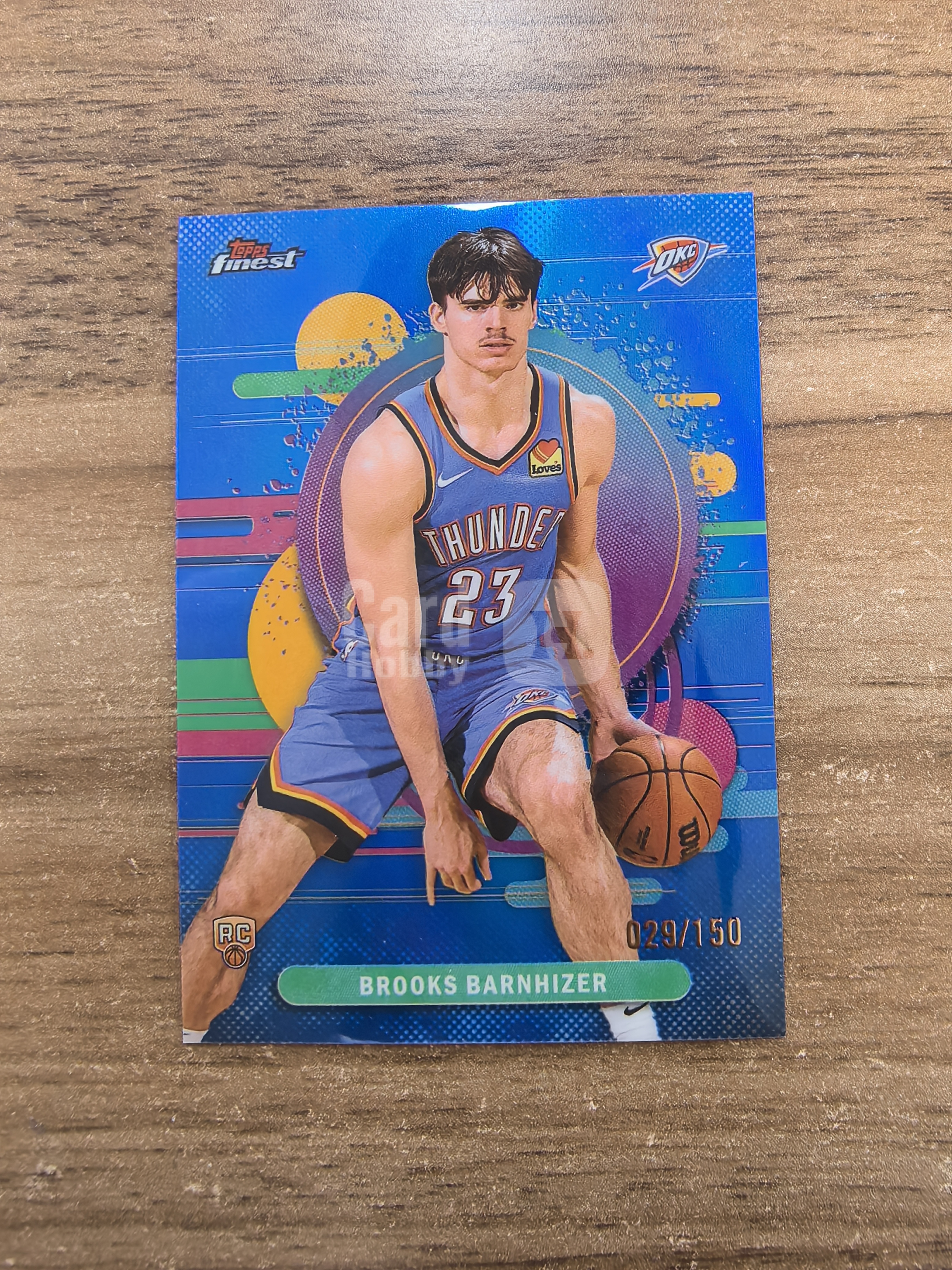 2026 Topps Finest Brooks Barnhizer RC 雷霆 布鲁克斯巴恩海泽 新秀 029/150编 二级 蓝折 折射 实卡精美 卡品如图 min