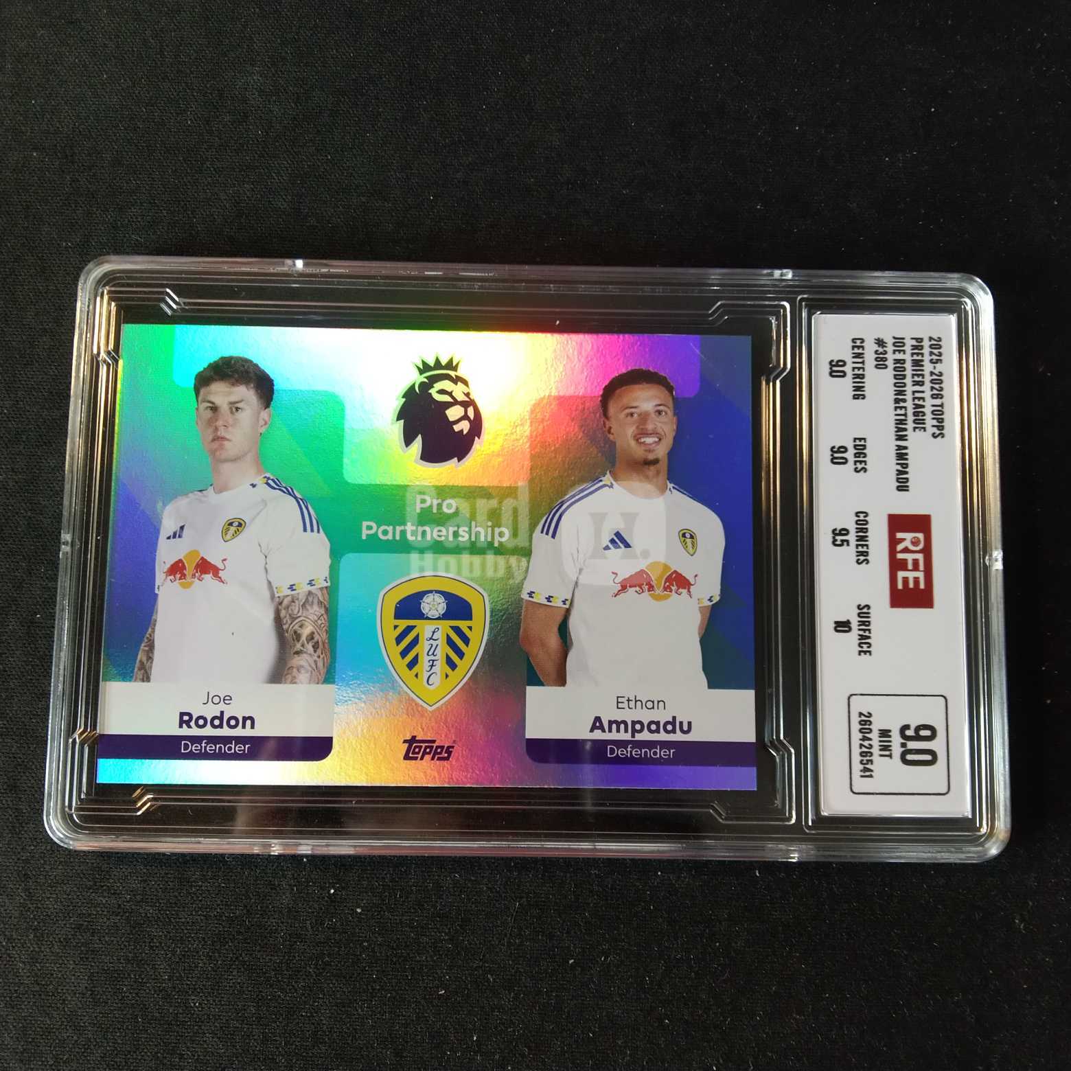 2025-26 Topps Premier 乔 罗登 评级卡 利兹联/阿姆帕杜 利兹联 双人特卡 折射 实卡精美稀有 品质保障 投资收藏必备 保值回购 详情见说明 【蓝色星球】