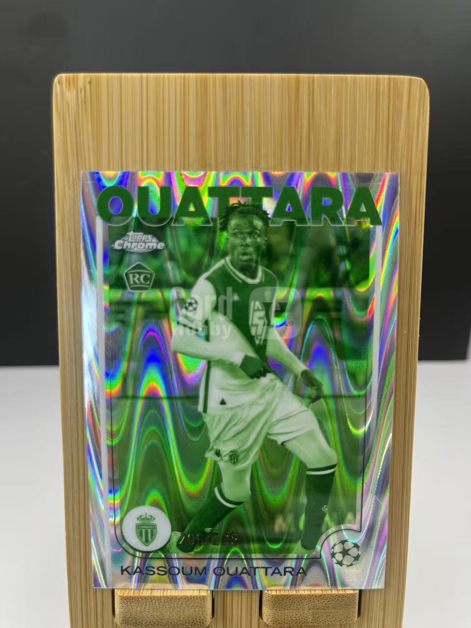 2025 Topps Chrome Kassoum Ouattara RC 【#玉农哥】欧战TC 摩纳哥 卡苏姆 瓦塔拉 225编 黑白熔岩折 RC 新秀 卡品如图【台风代拍】