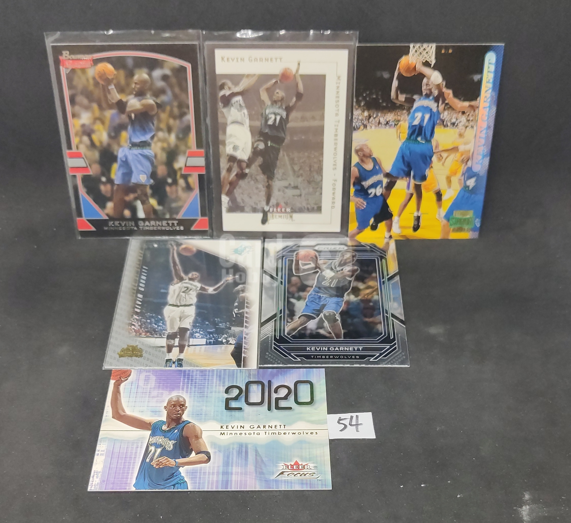 【DC拍卖】7.07 Lot54 狼王凯文・加内特 6 张球星卡合集 Panini Prizm/Fleer/UD 多系列复古 + 现代老卡打包