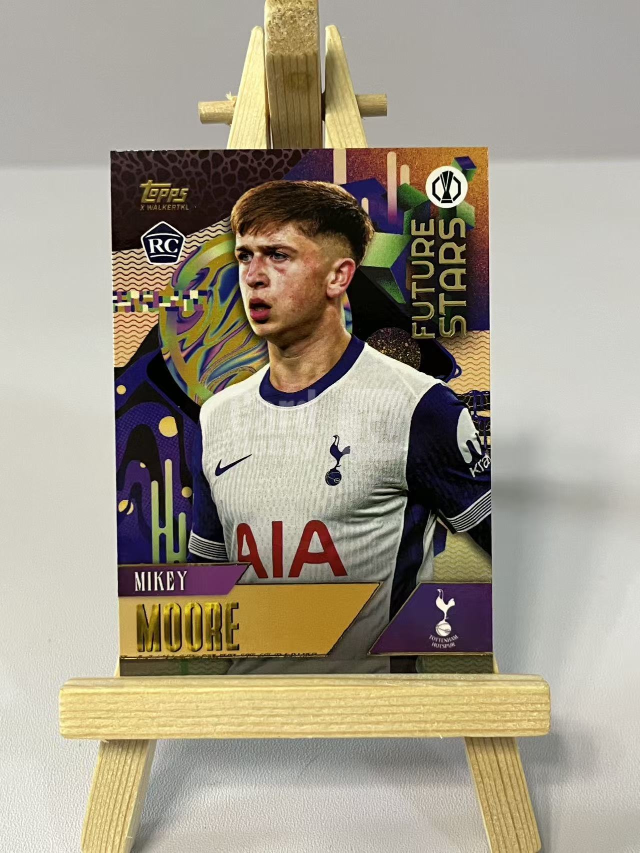 2024 Topps UEFA mikey moore RC 摩拉 新秀 热刺 gold 欧冠 实卡精美 卡品如图 LZ5