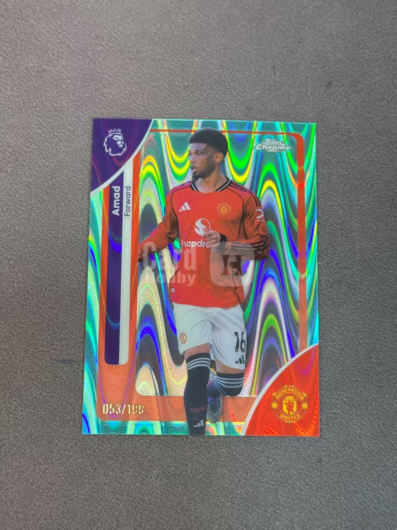 2026 Topps Premier Amad Diallo 曼联 阿马德 迪亚洛 199编 青波纹折 卡品如图