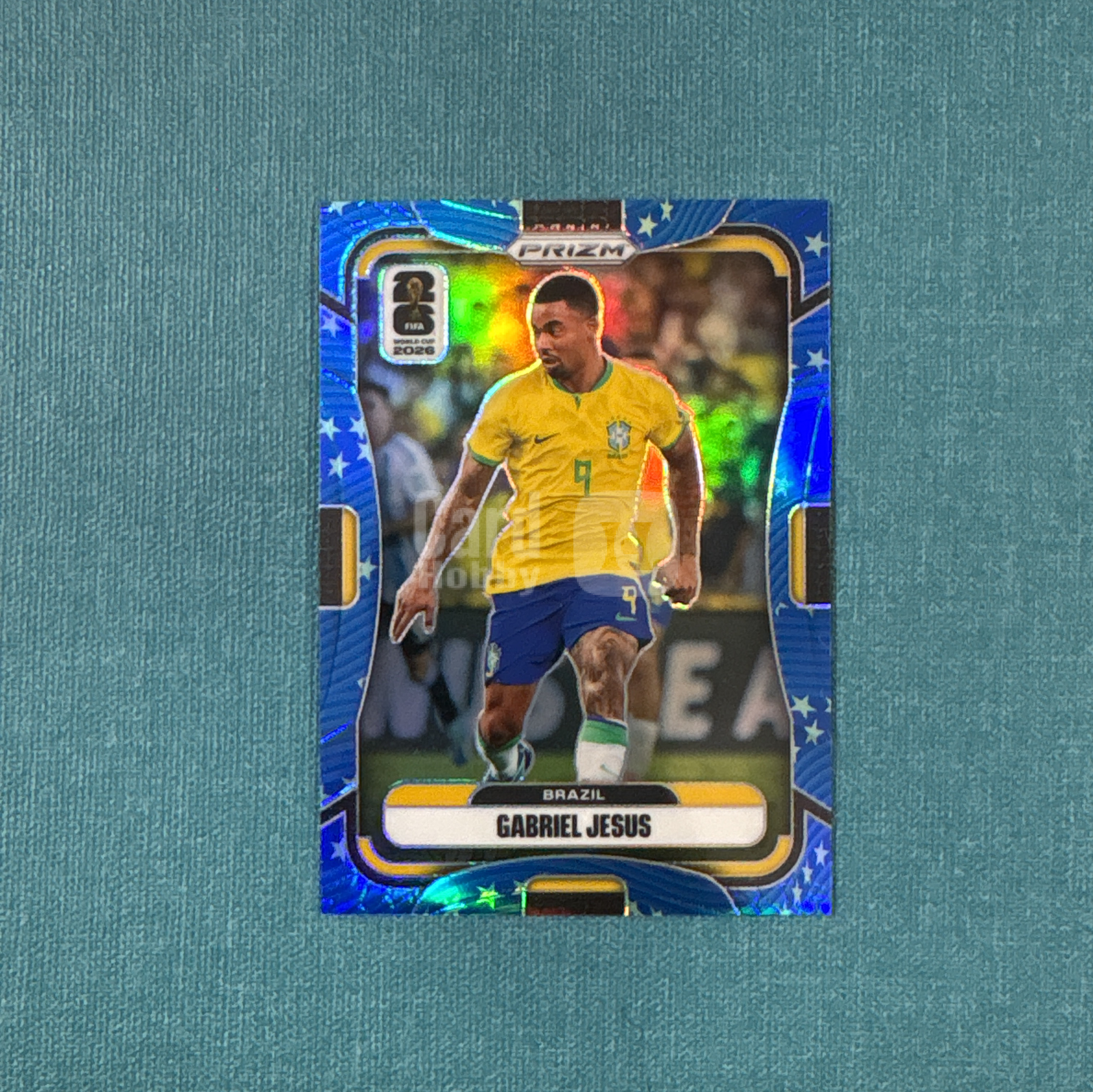 2026 Panini Prizm 世界杯PZ Gabriel Jesus 加布里埃尔 热苏斯 94/94编 尾编 星条折 巴西 阿森纳 卡品如图 JGG