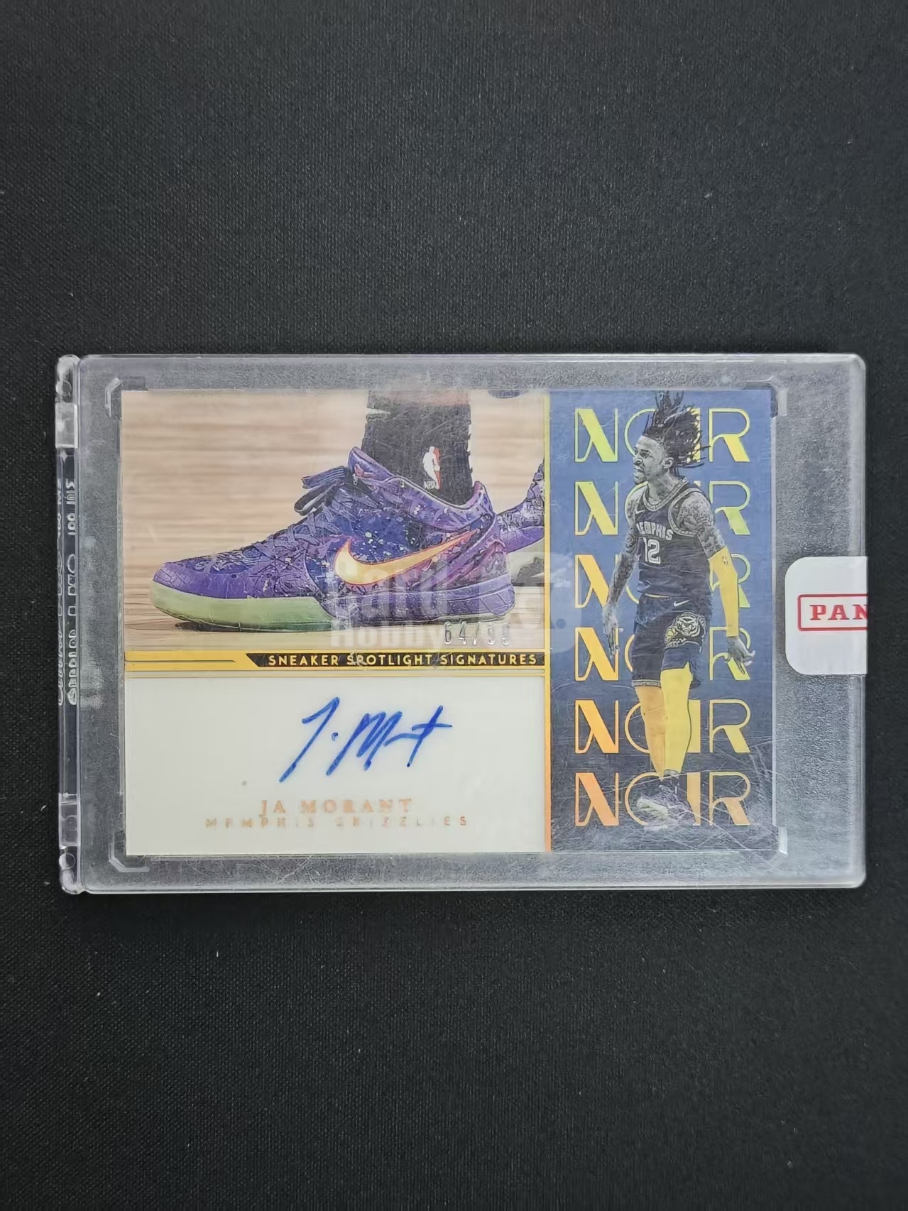 2022-23 Panini Noir Ja Morant 【肥猫代卖】 诺尔 灰熊 莫兰特 签字 卡签 镜面 鞋灯签 球鞋聚光灯 99编 原封砖 /张