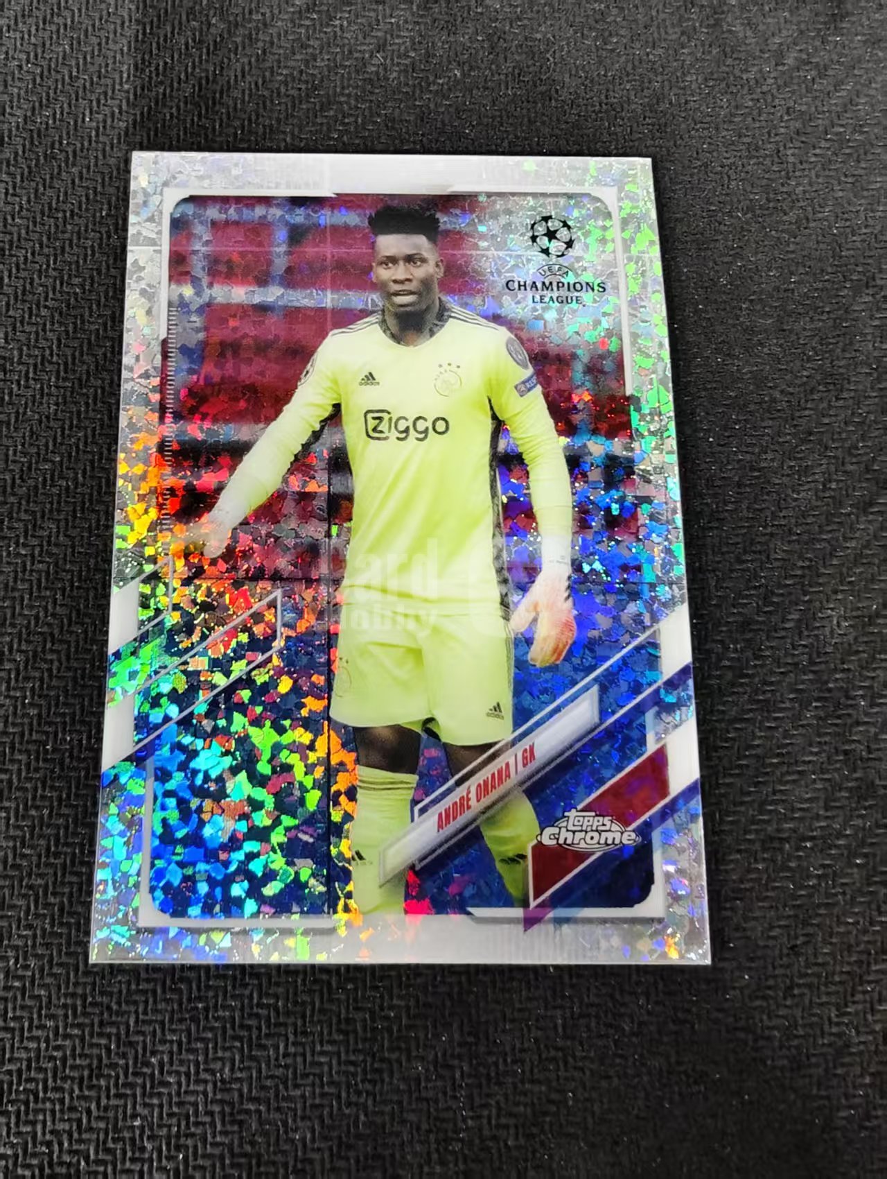 【可合并,不累计】2021 Topps Chrome andre onana 安德烈 奥纳纳 阿贾克斯 碎花折 碎点折 欧冠 划痕 边角瑕疵 #43