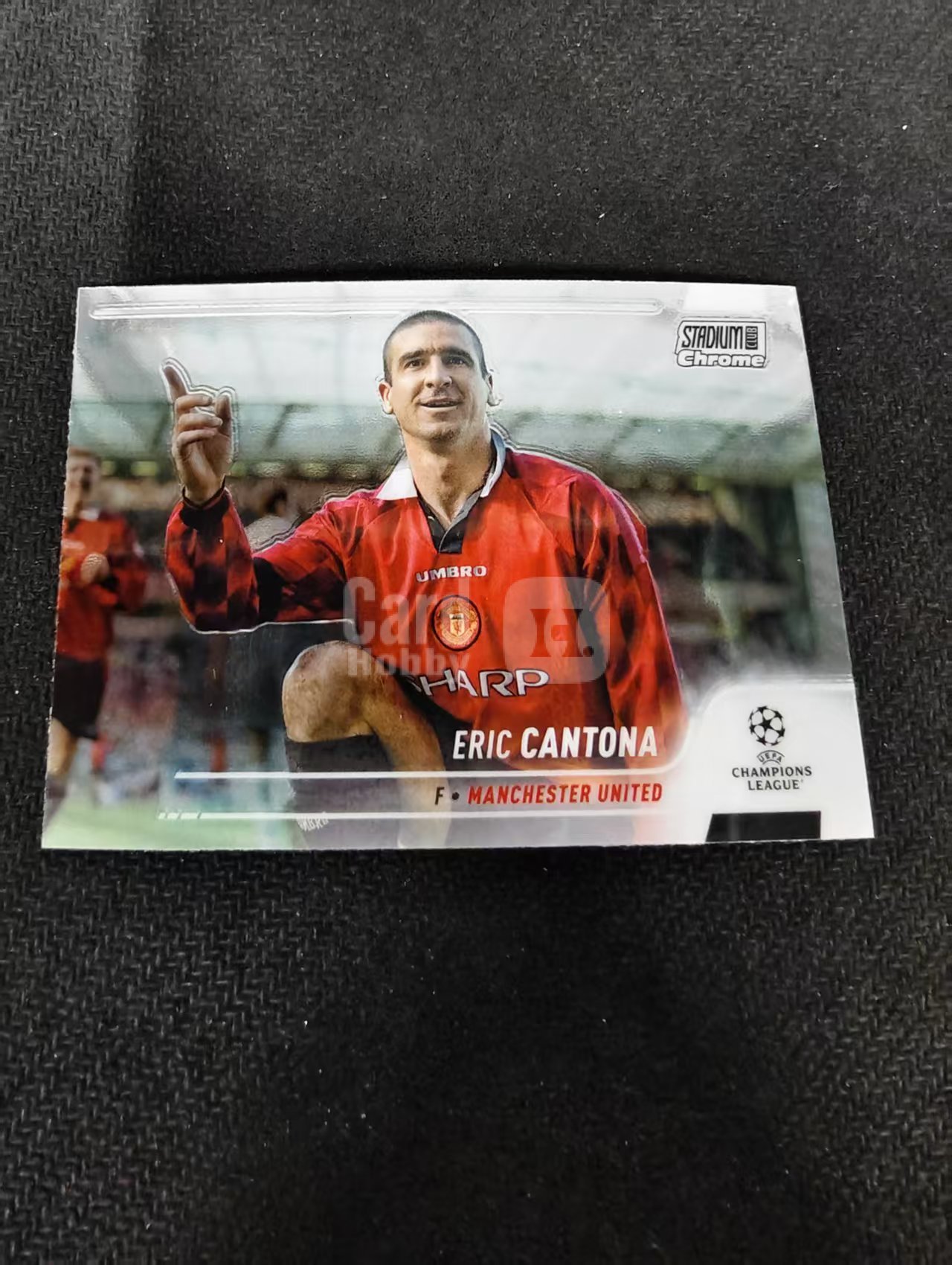 2022 Topps Stadium Club Chrome Eric Cantona 曼联 国王 埃里克 坎通纳 竞技场 欧冠 划痕 边角瑕疵 #99