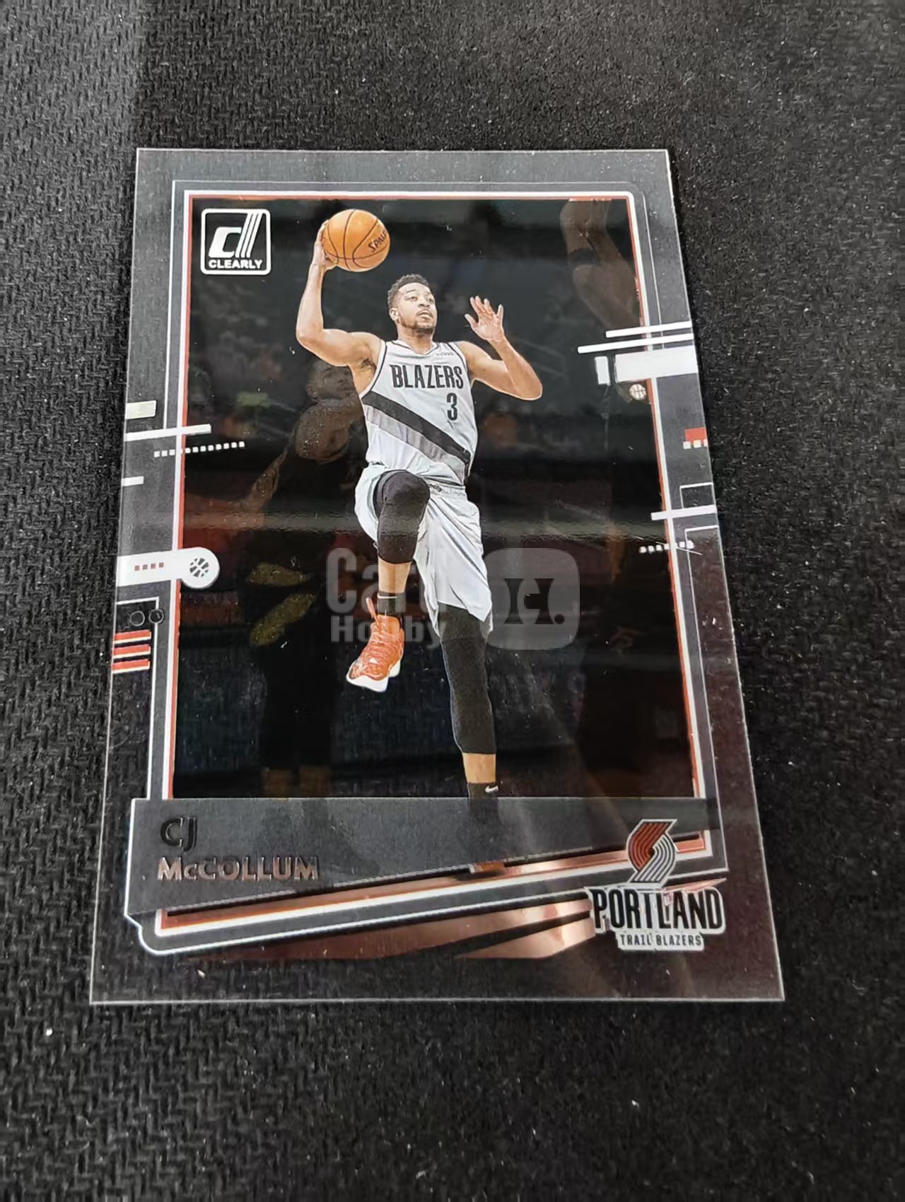 2020-21 Panini Clearly Donruss cj mccollum 杜蕾斯 开拓者 cj 麦科勒姆 杜蕾斯 胶片 划痕 边角瑕疵 #36