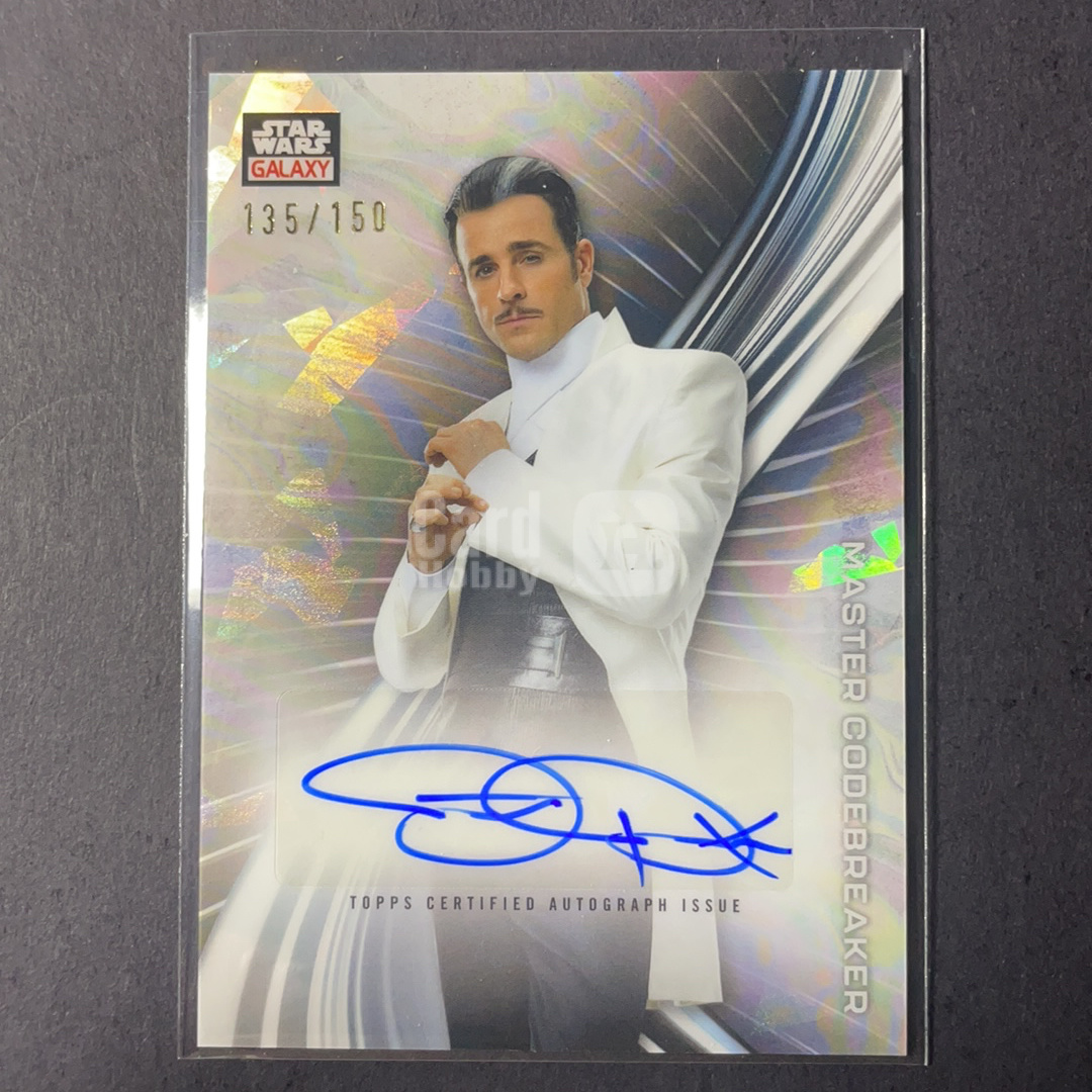 2025 Topps Star Wars 星球大战 Codebreaker演员贾斯汀塞洛克斯签字 大比例 碎冰折射150编签字 贴签 2025 Topps Chrome星战银河Galaxy系列