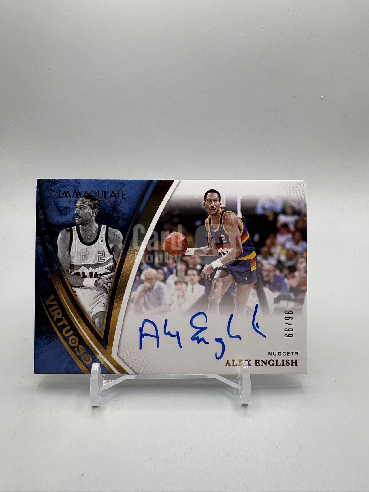 2024-25 Panini Immaculate Alex English 【灰灰代拍】imm 亚历克斯 英格利什 /99编 横板 签字 卡签 掘金 随无
