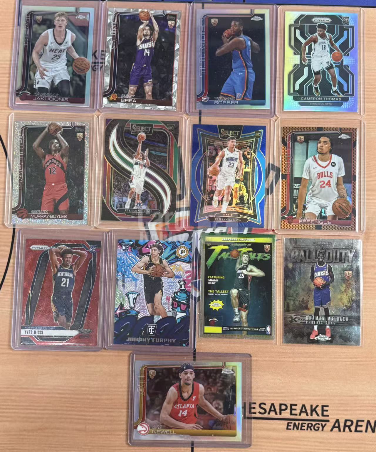 2025-26 Topps Chrome Kasparas Jakučionis 卡斯帕拉斯亚库契奥尼斯 卡梅伦托马斯等球员 银折 蓝折 红折等折射 特卡 一图打包 不保卡品 #Wes# 181