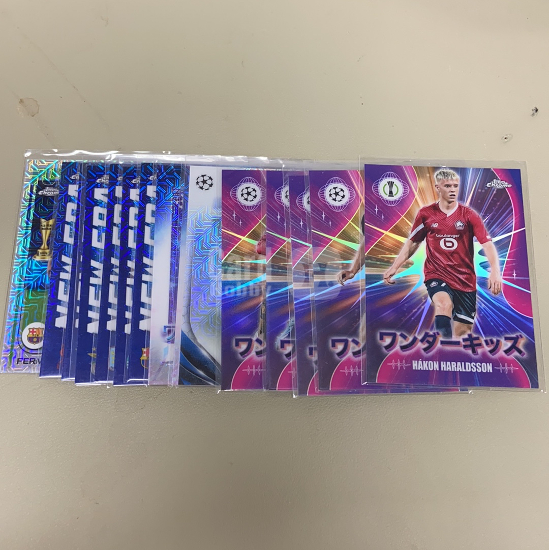 【小牛代拍】2024 Topps Chrome hakon haraldsson 里尔 阿纳尔 哈拉尔森 哈拉尔德松 日版樱花 欧冠 神奇小妖特卡 银折 打包 卡品如图(车仔面)