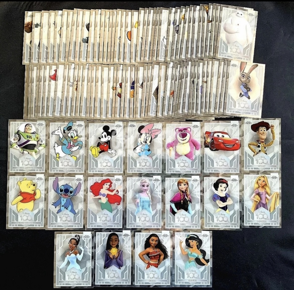 【十一拍卖】2023 Topps Chrome Disney 迪士尼100周年 元年系列 Base套 大全套齐 1-100张 米奇 米妮 爱莎 公主 唐老鸭 史迪奇 玩具总动员 只合当日运费