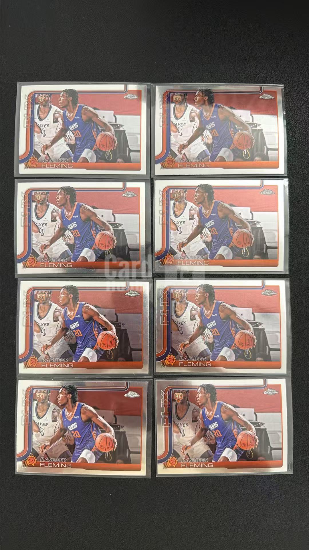 2025-26 Topps Chrome 新秀 RC 弗莱明 正base 8张一起 卡品如图 9