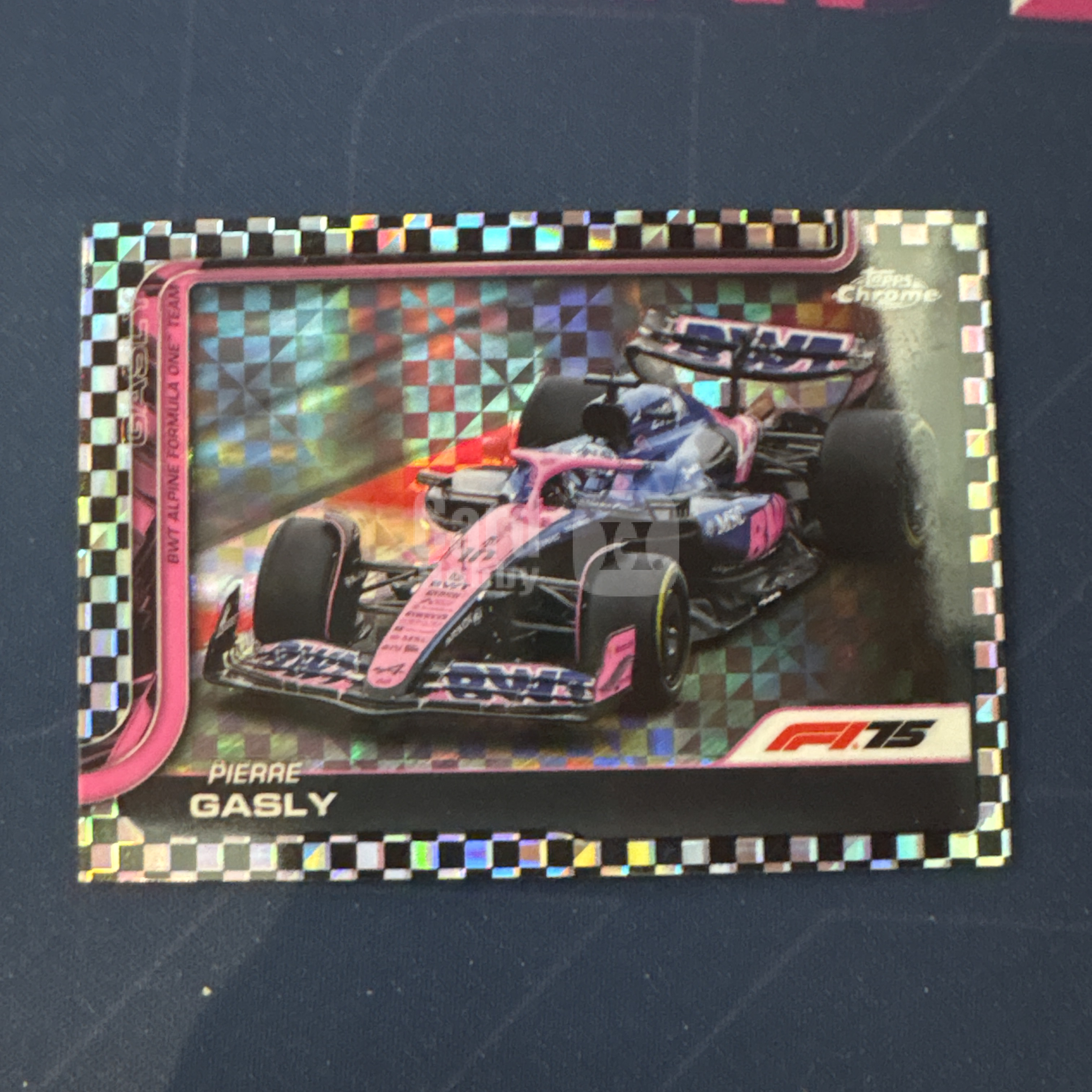 2025 Topps Chrome Pierre Gasly 【爆爆代卖】F1 75周年 皮埃尔 加斯利 黑白方格旗折 棋盘折 格子折Bwt车队 赛车选图 专收必备 卡品如图 #冷哥