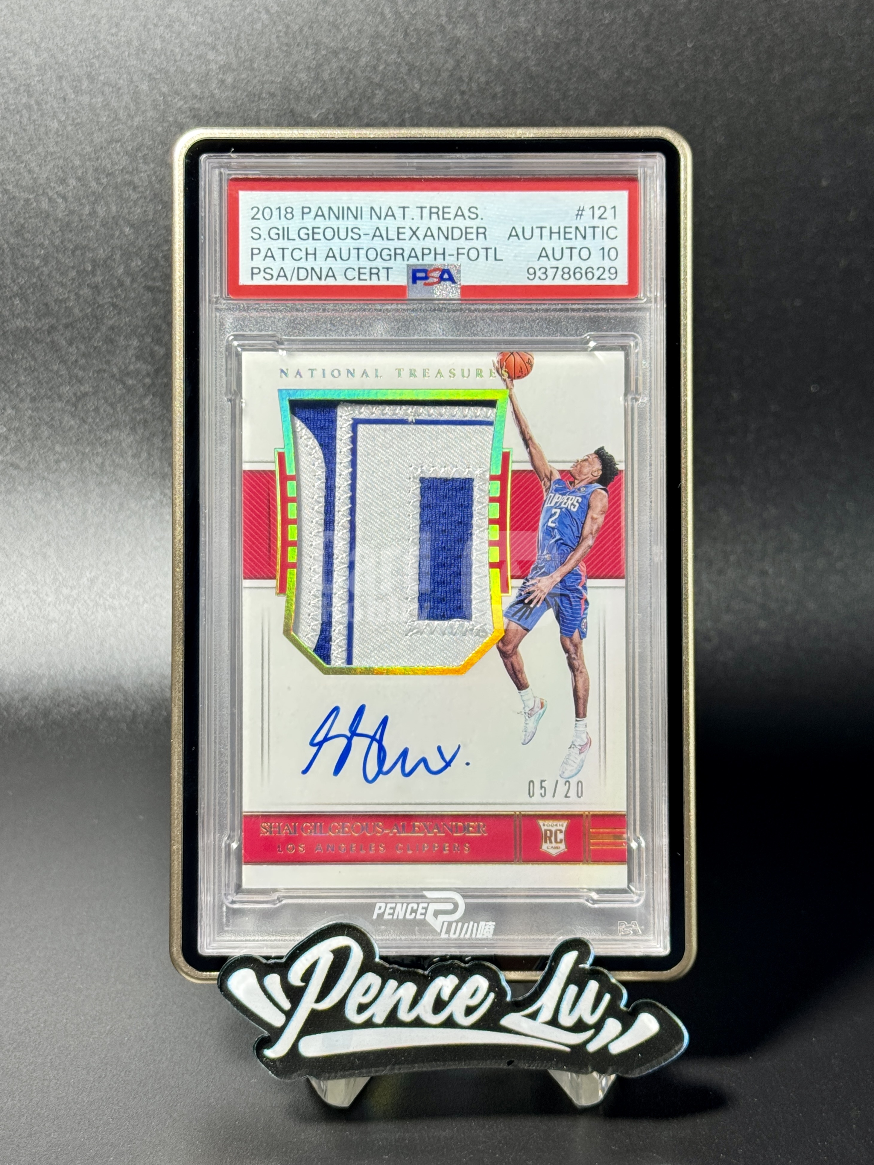 【喷子拍卖】2018-19 National Treasures Shai Gilgeous-Alexander 国宝 快船 亚历山大 新秀 RC patch 签字 20编 正RPA 金闪 卡签 切割超暴力 PSA签字10 轻印看图 777