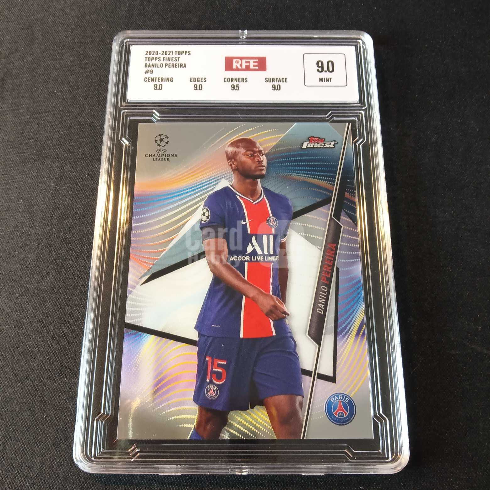 2020-21 Topps Finest 达尼洛 佩雷拉 评级卡 大巴黎 实卡精美稀有 品质保障 投资收藏必备 保值回购 详情见说明 【蓝色星球】