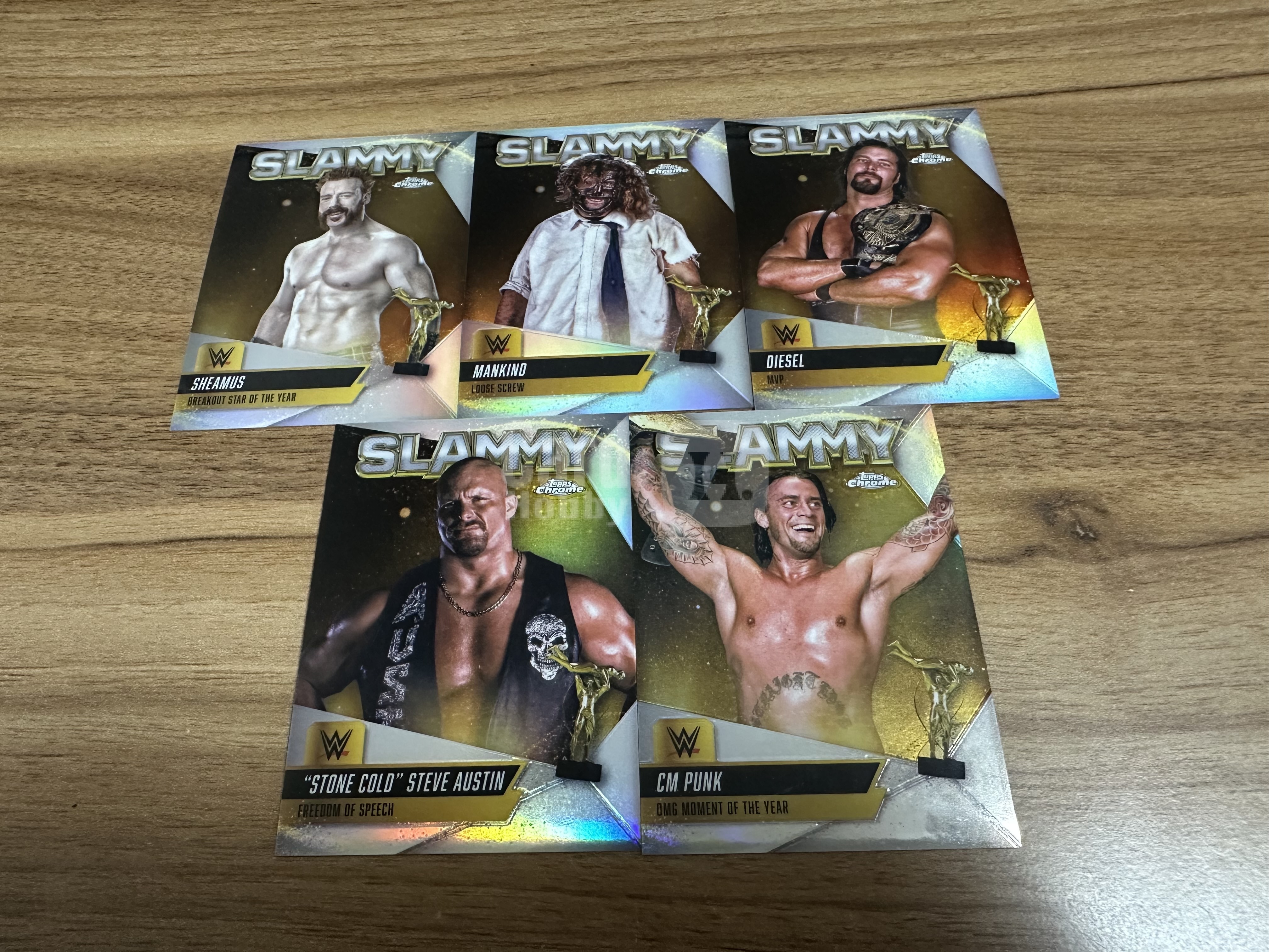 2025 Topps Chrome Stone Cold Steve Austin Slammy Awards 斯拉米奖特卡 lot5 希莫斯 冷石 CM朋克