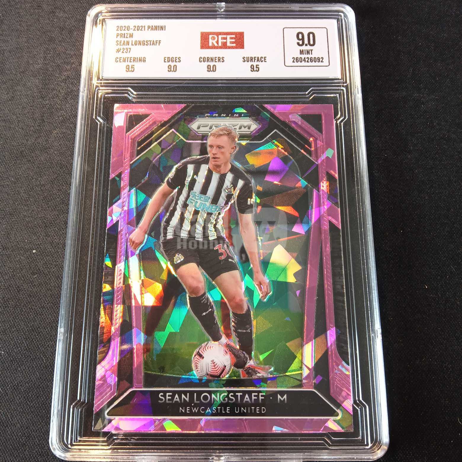 2020-21 Panini Prizm 朗斯塔夫 评级卡 纽卡斯尔联 碎冰折射 实卡精美稀有 品质保障 投资收藏必备 保值回购 详情见说明 【蓝色星球】
